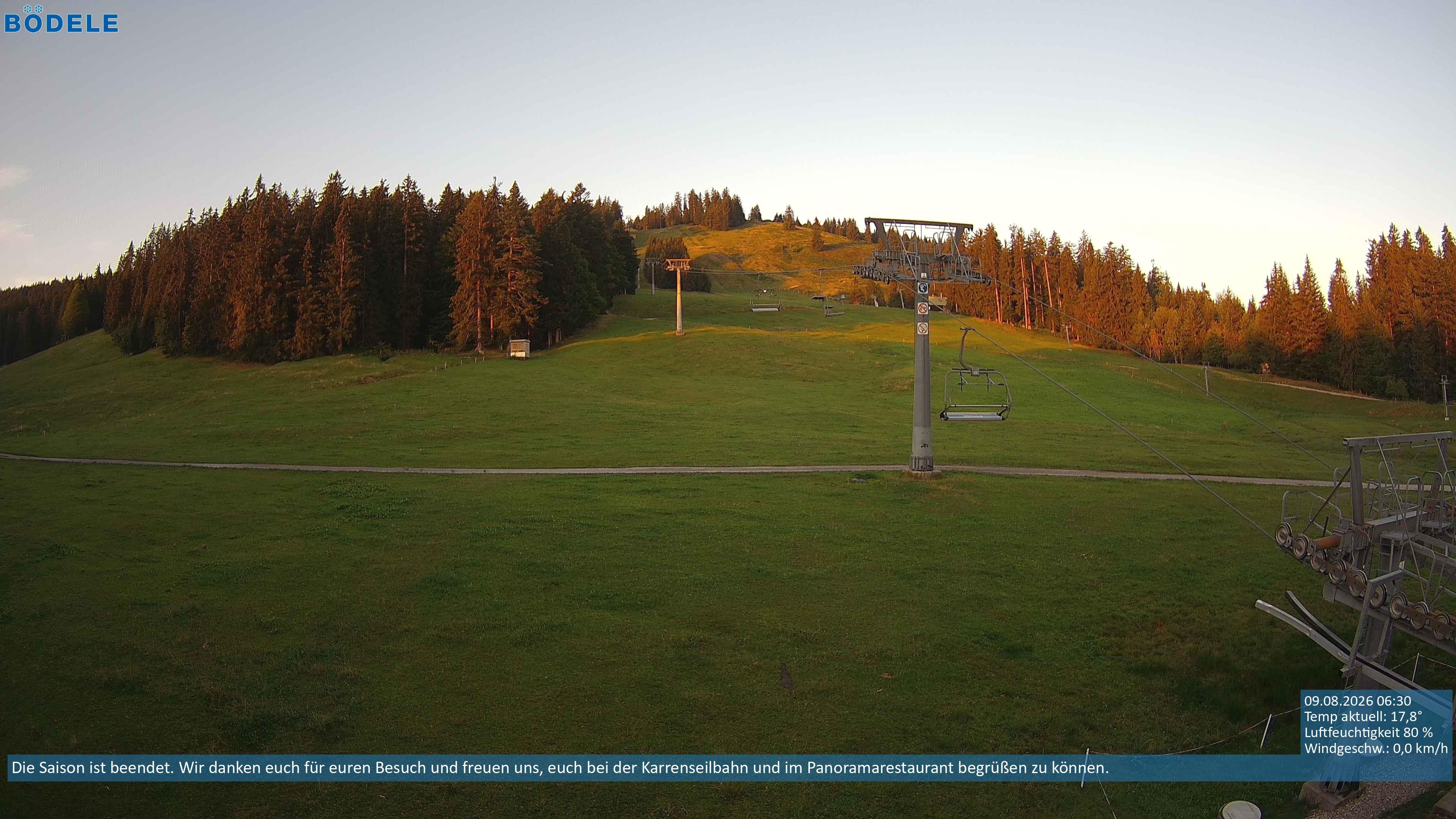 Archiv Foto Webcam Lanklift am Bödele