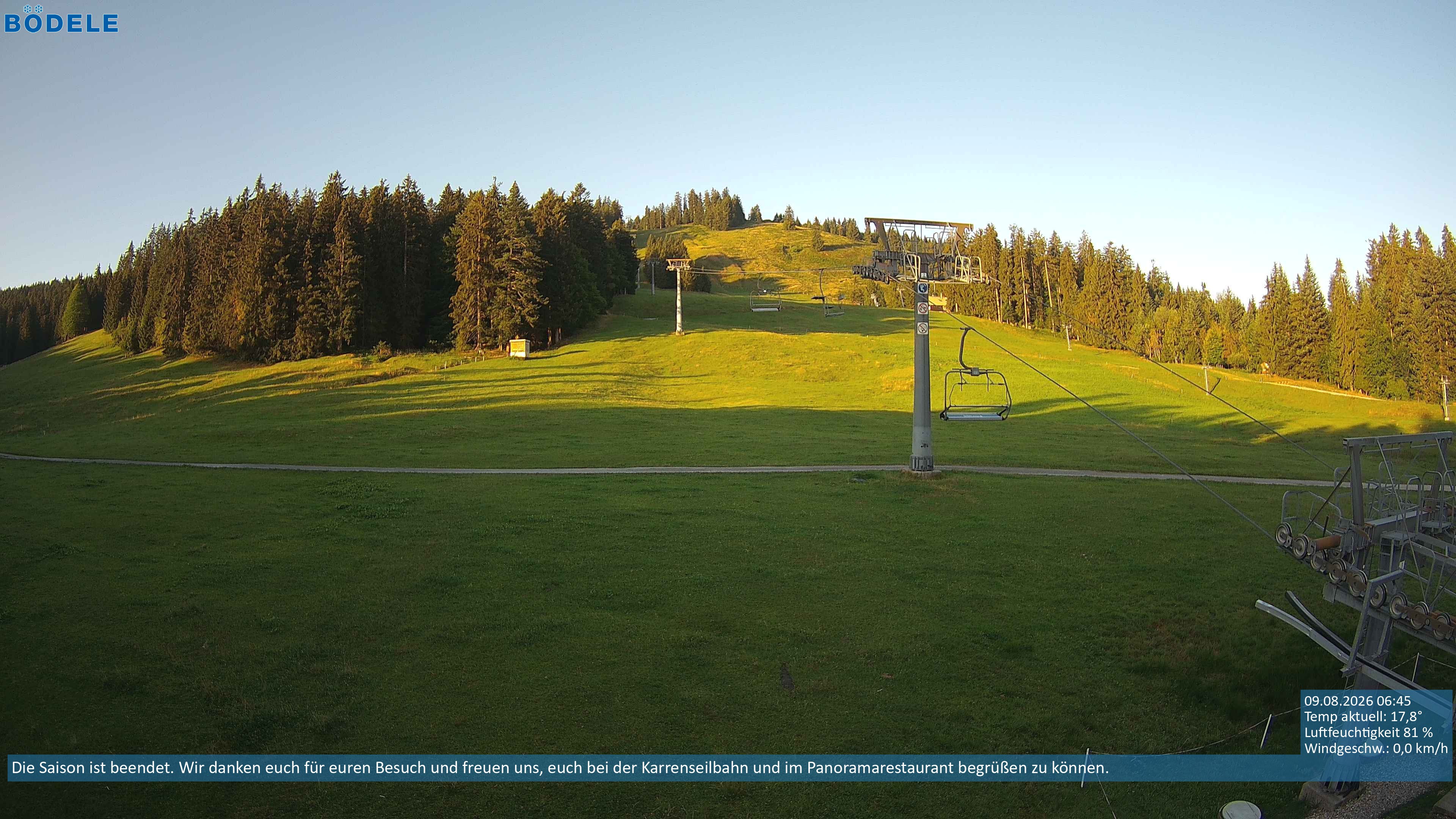 Archiv Foto Webcam Lanklift am Bödele