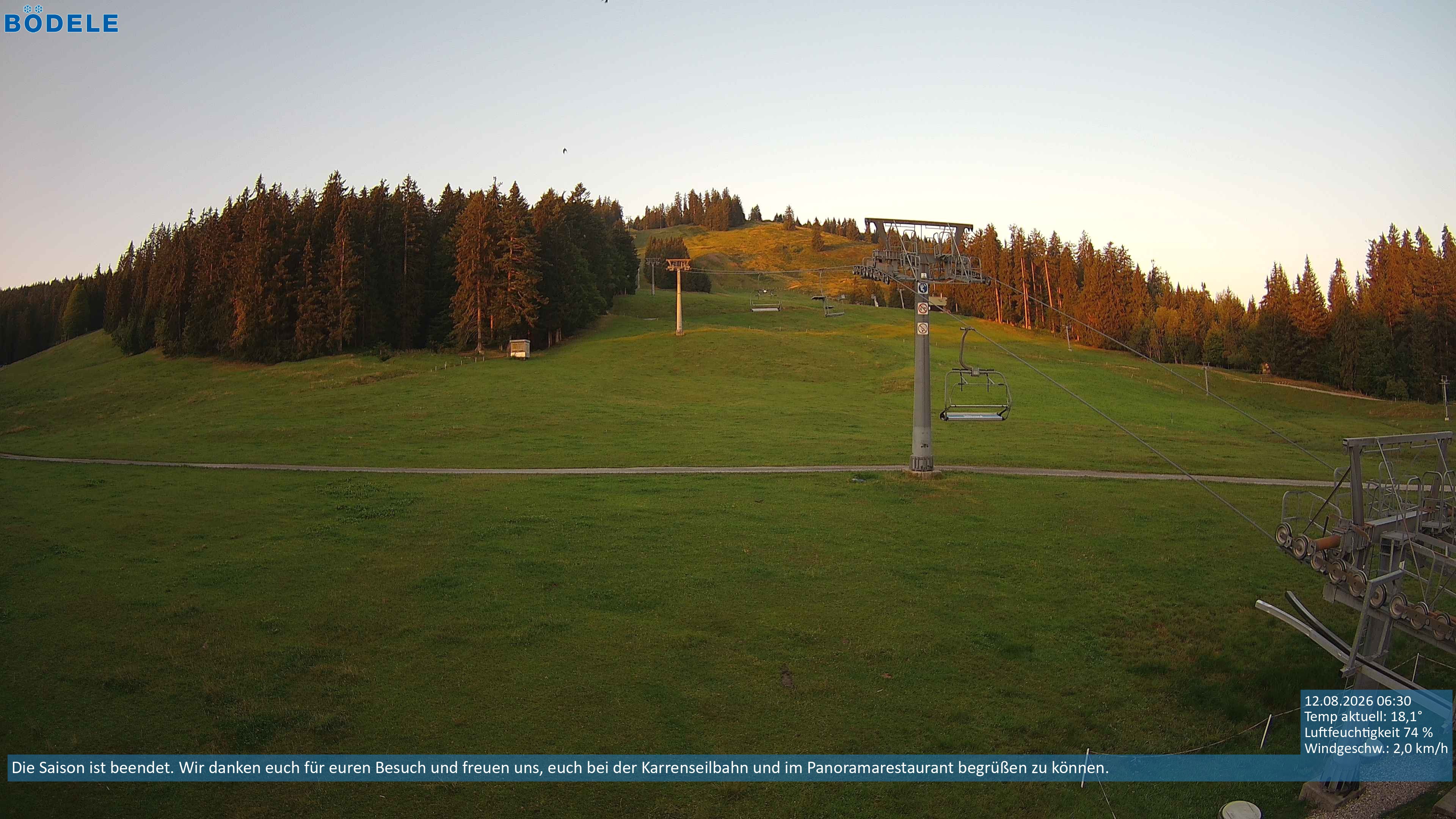 Archiv Foto Webcam Lanklift am Bödele