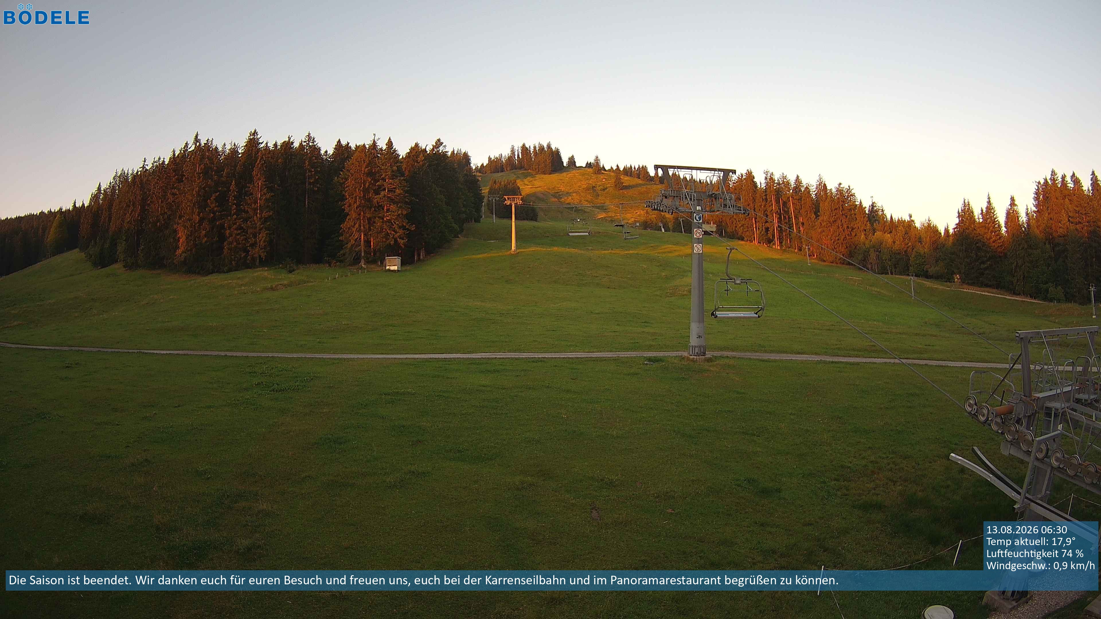 Archiv Foto Webcam Lanklift am Bödele