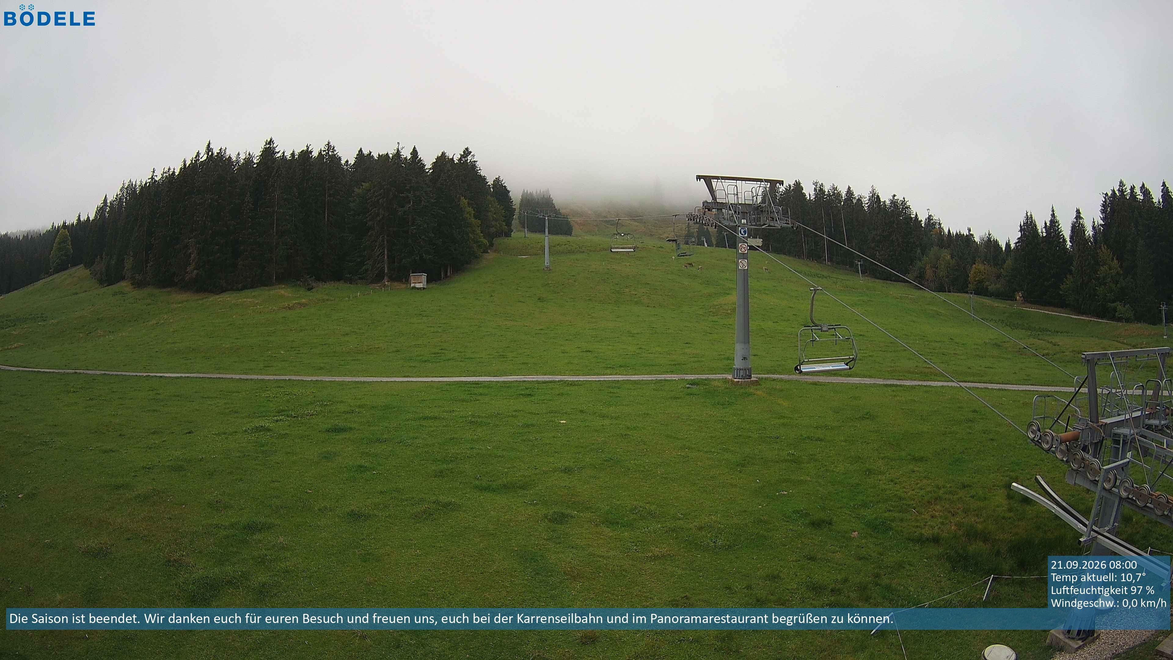 Archiv Foto Webcam Lanklift am Bödele