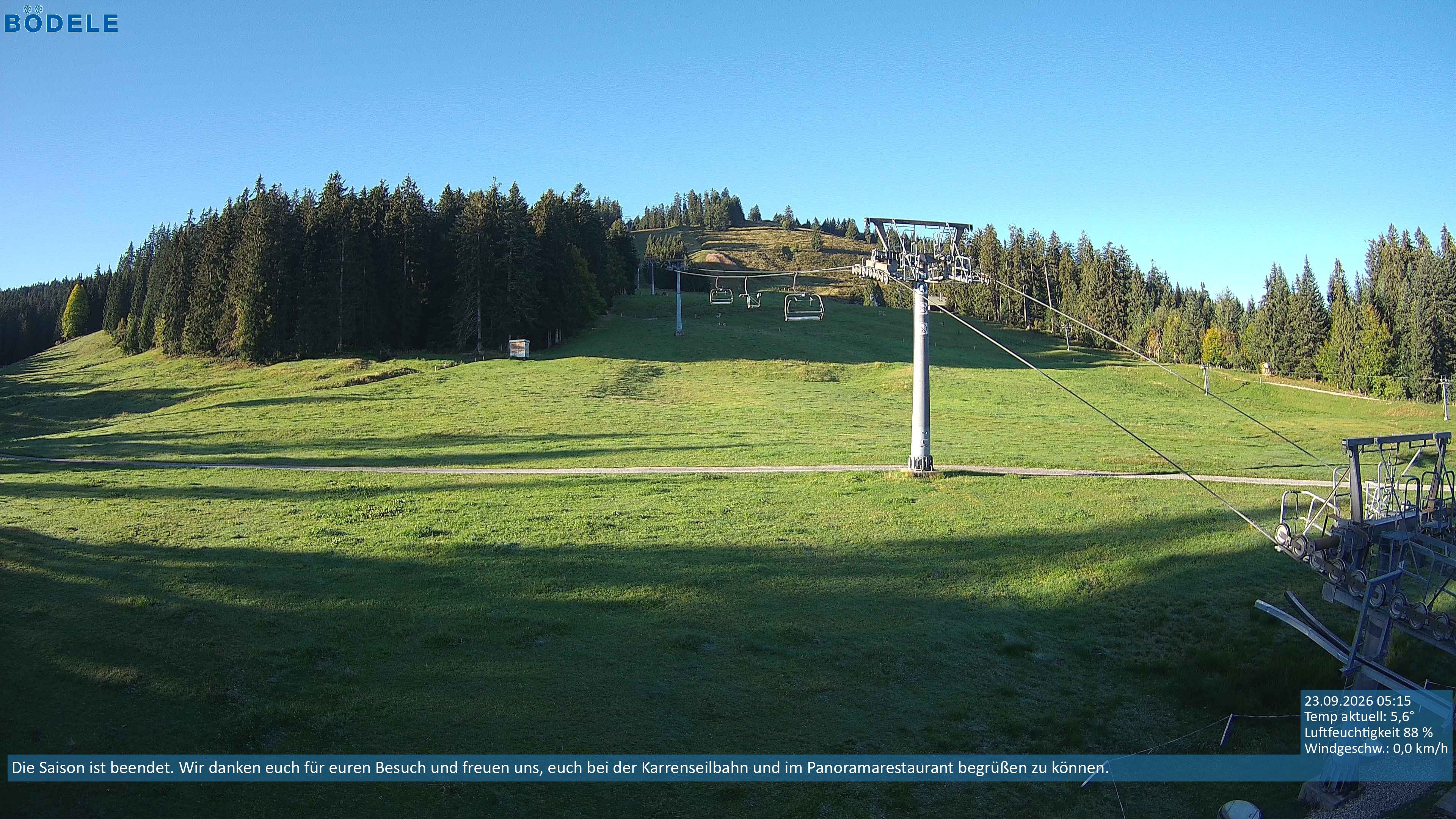 Archiv Foto Webcam Lanklift am Bödele