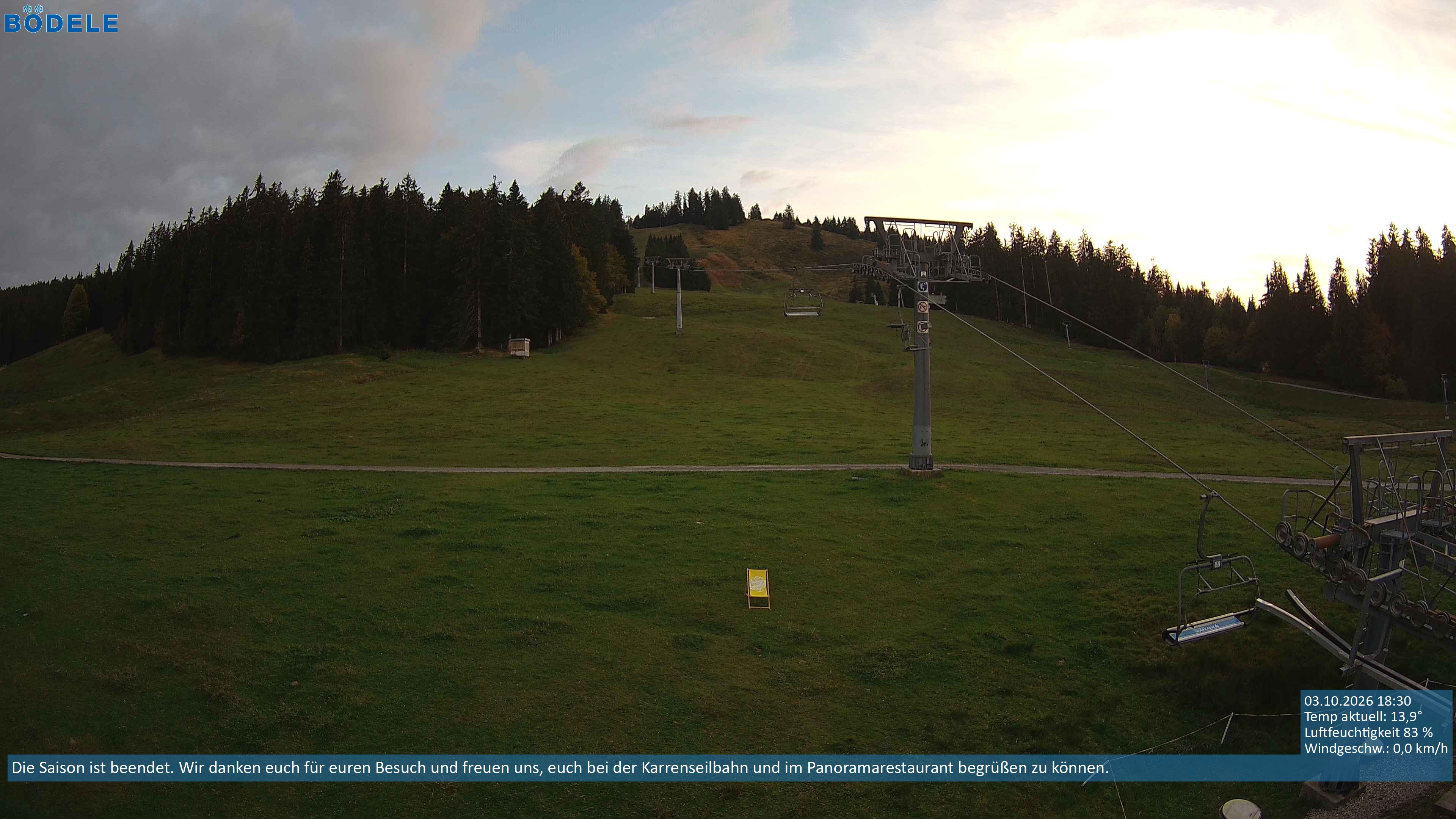 Archiv Foto Webcam Lanklift am Bödele