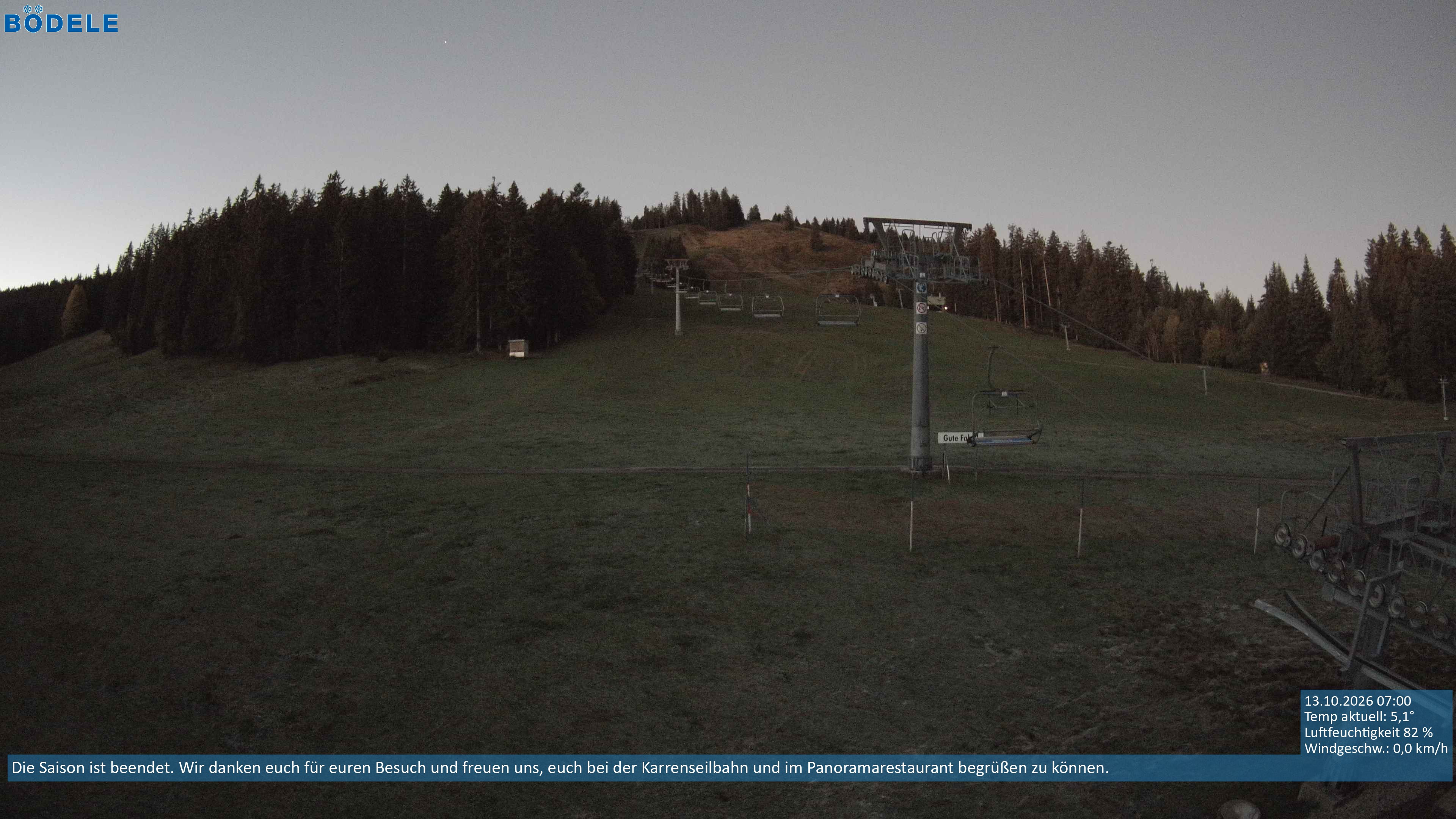 Archiv Foto Webcam Lanklift am Bödele