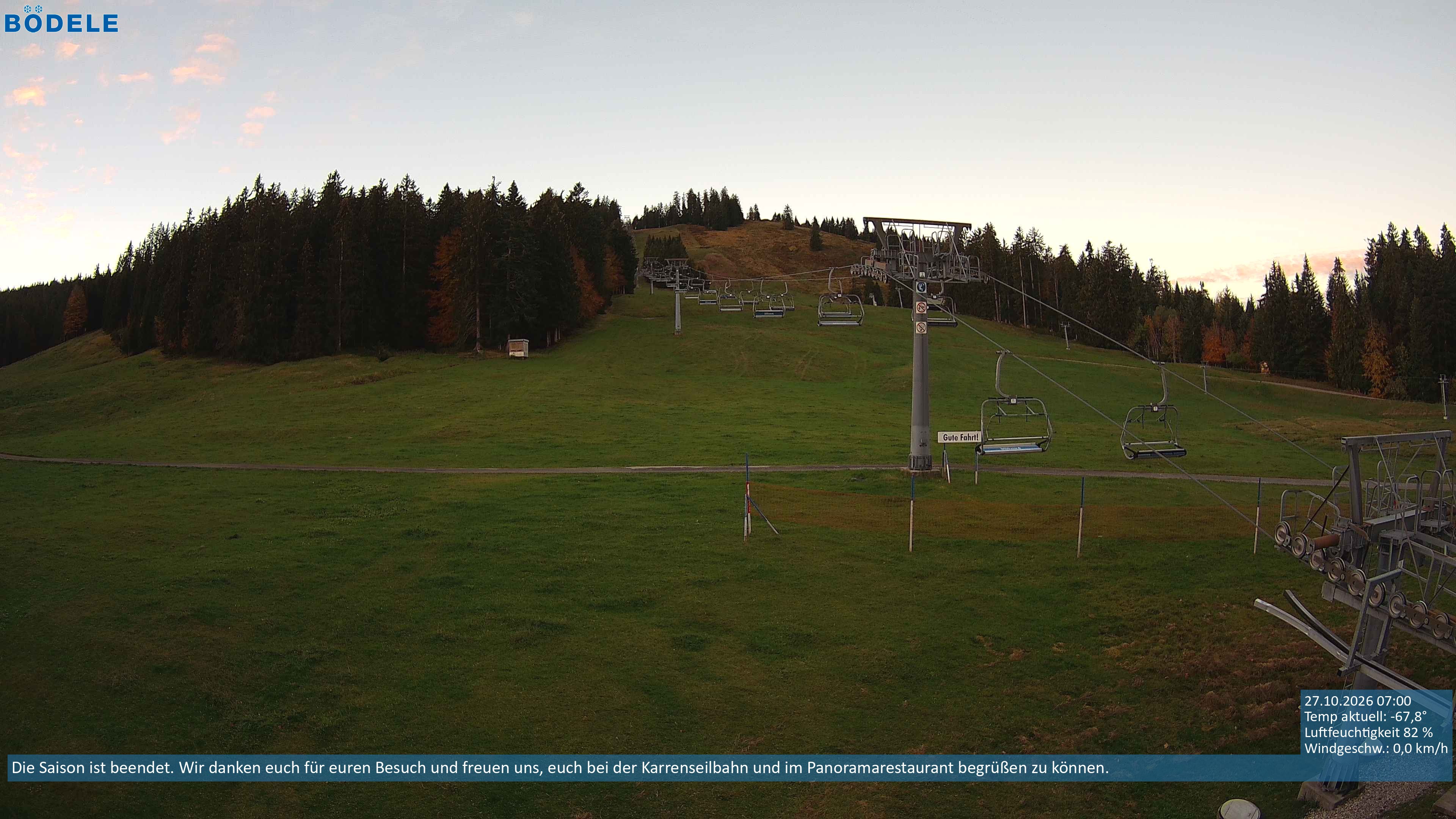 Archiv Foto Webcam Lanklift am Bödele