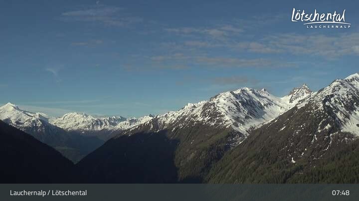 Archived image Webcam top station Wiler-Lauchernalp, Lötschen valley