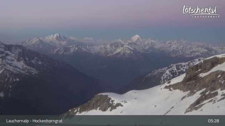 Archiv Foto Webcam Bergstation Gandegg-Hockenhorngrat, Lauchernalp