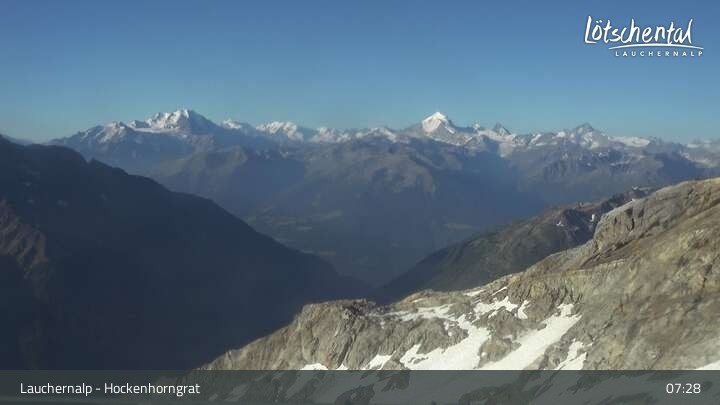 Archiv Foto Webcam Bergstation Gandegg-Hockenhorngrat, Lauchernalp