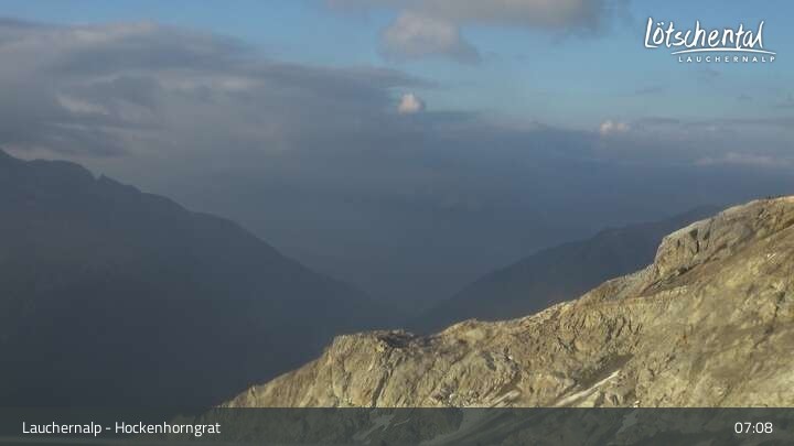 Archiv Foto Webcam Bergstation Gandegg-Hockenhorngrat, Lauchernalp