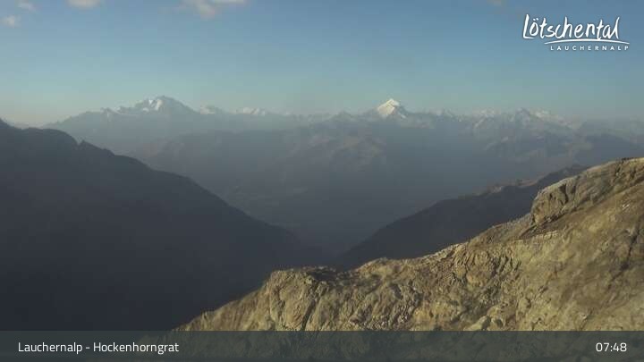 Archiv Foto Webcam Bergstation Gandegg-Hockenhorngrat, Lauchernalp