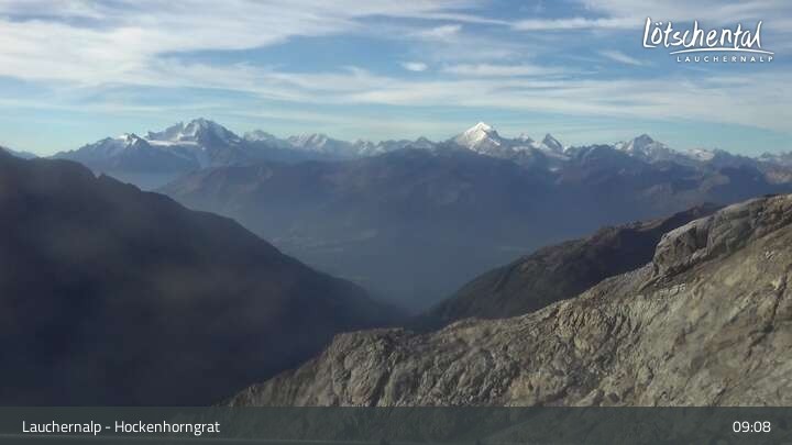 Archiv Foto Webcam Bergstation Gandegg-Hockenhorngrat, Lauchernalp