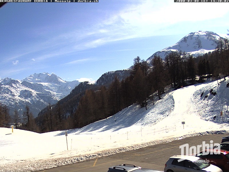 Archiv Foto Webcam Restaurant Moosalp, Bürchen