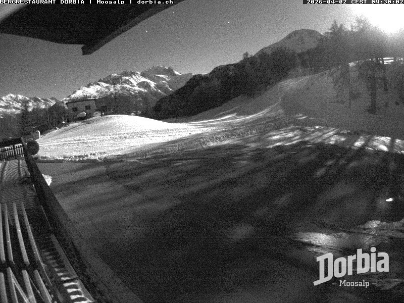 Archiv Foto Webcam Restaurant Moosalp, Bürchen