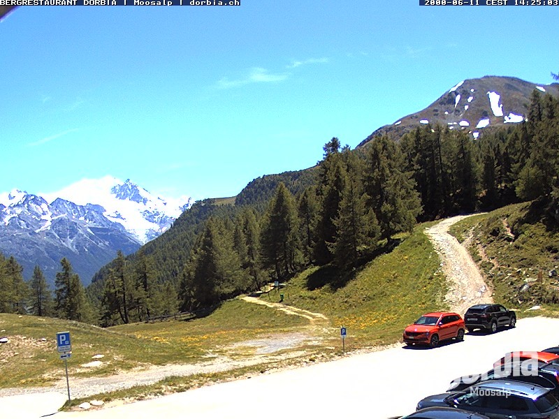 Archiv Foto Webcam Restaurant Moosalp, Bürchen