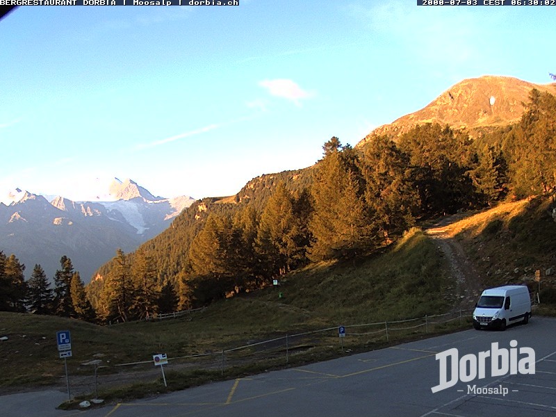 Archiv Foto Webcam Restaurant Moosalp, Bürchen