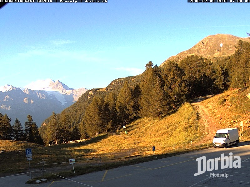 Archiv Foto Webcam Restaurant Moosalp, Bürchen