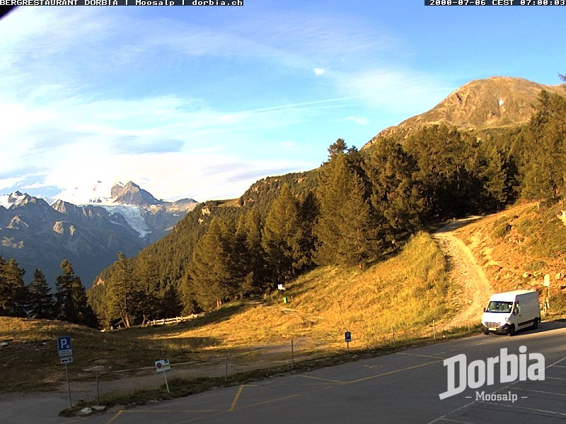 Archiv Foto Webcam Restaurant Moosalp, Bürchen