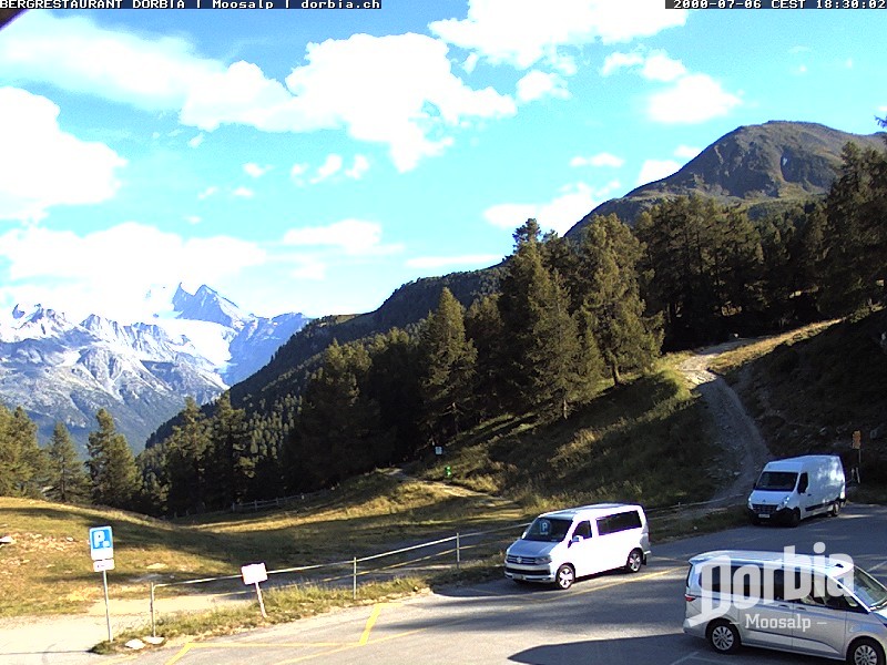 Archiv Foto Webcam Restaurant Moosalp, Bürchen