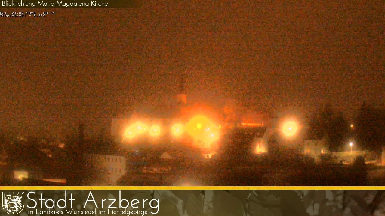 Archiv Foto Webcam Arzberg und die Maria Magdalena Kirche (Fichtelgebirge)