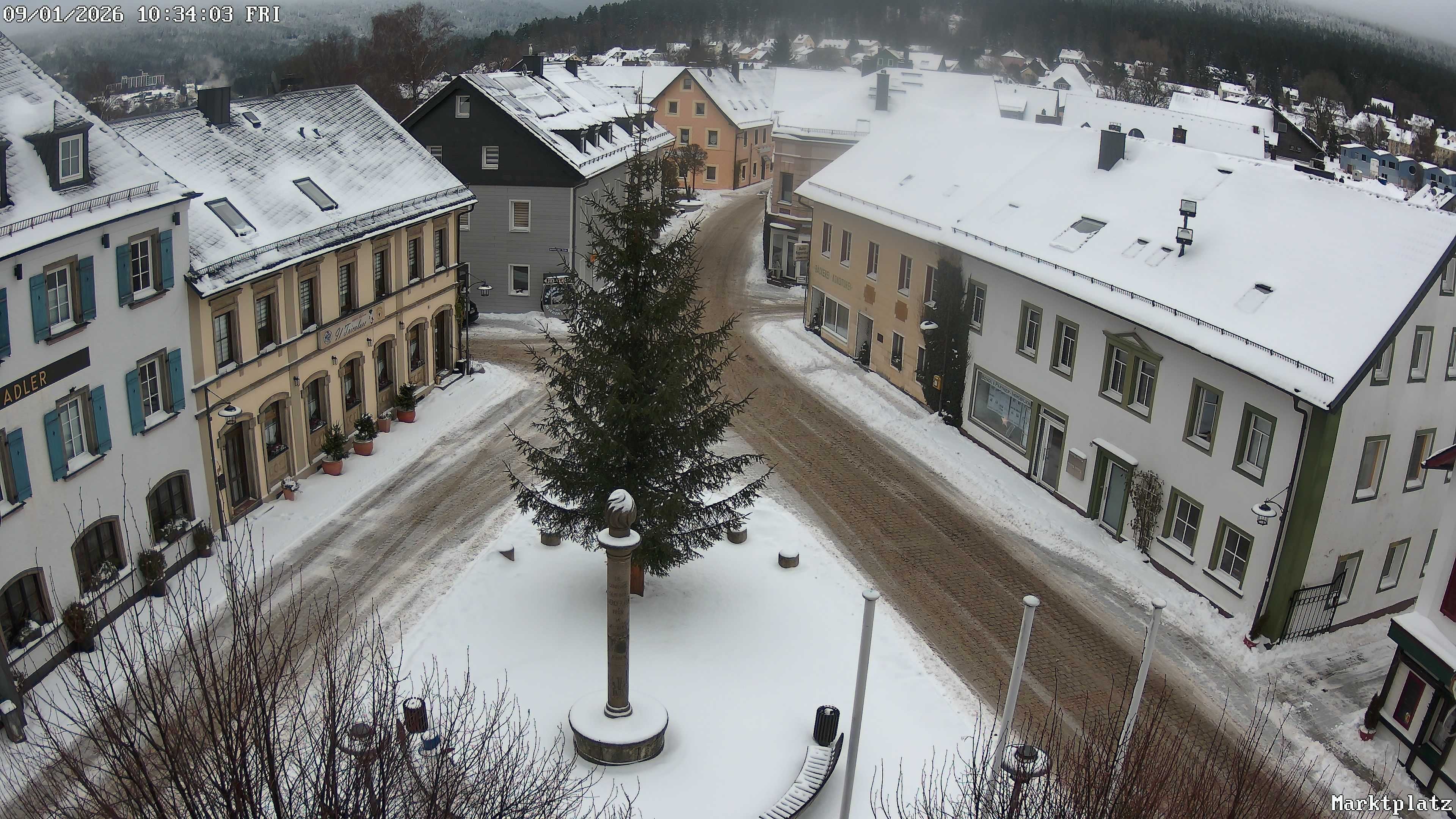 Archiv Foto Webcam Marktplatz von Bischofsgrün