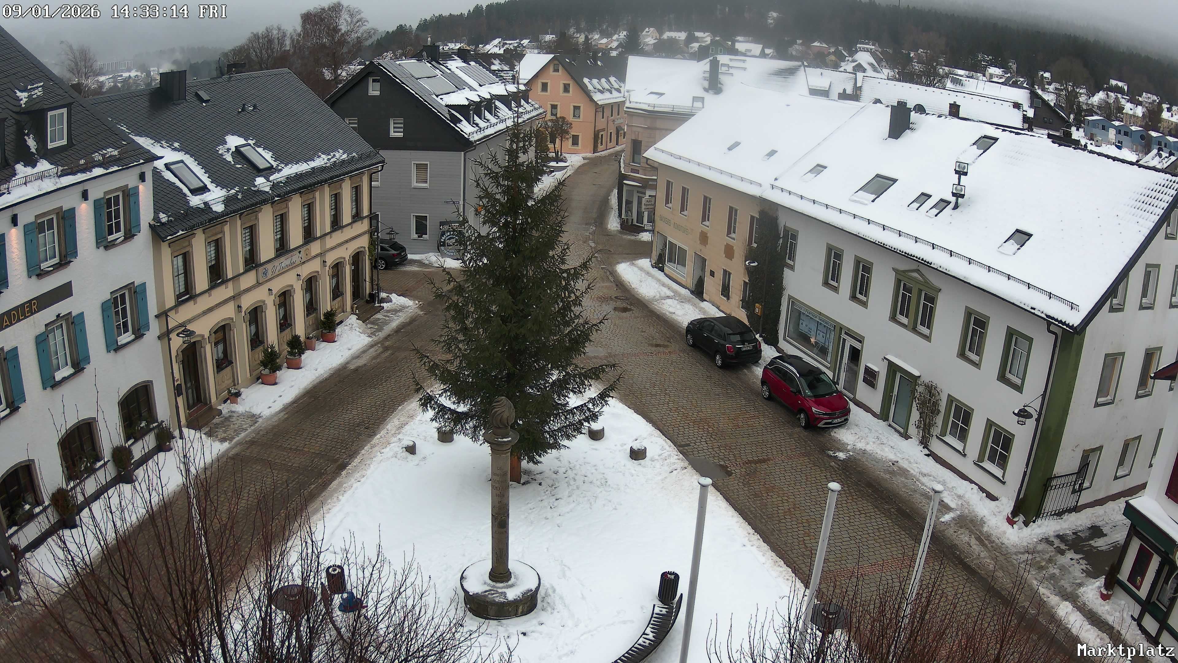Archiv Foto Webcam Marktplatz von Bischofsgrün