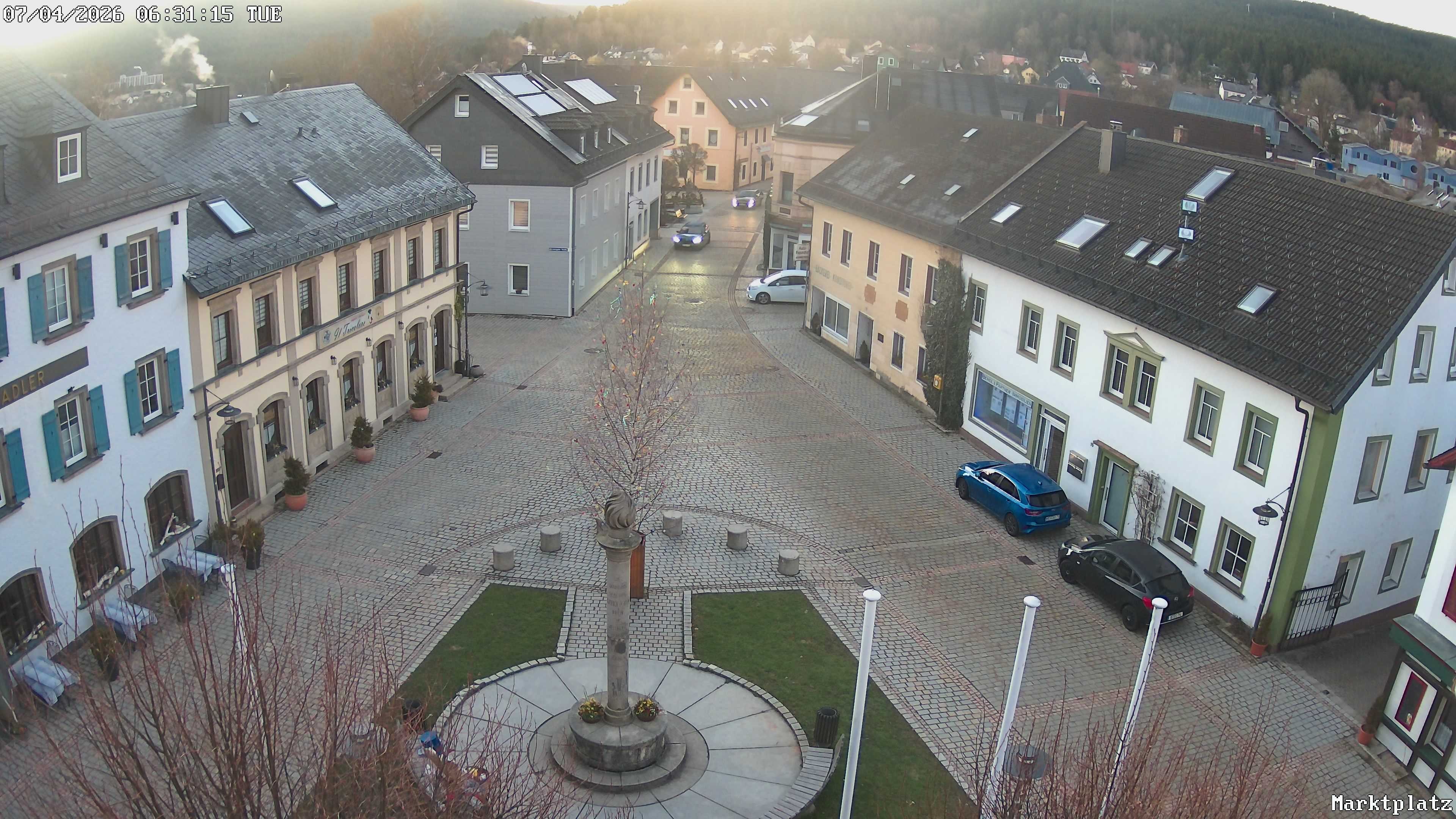 Archiv Foto Webcam Marktplatz von Bischofsgrün