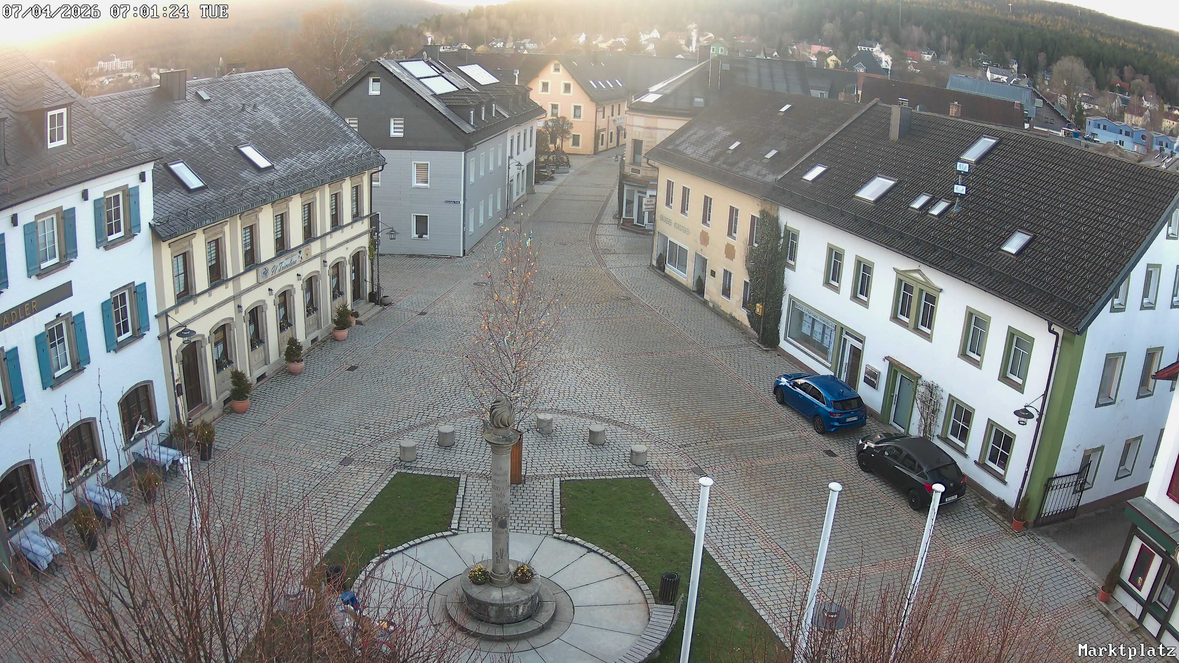 Archiv Foto Webcam Marktplatz von Bischofsgrün