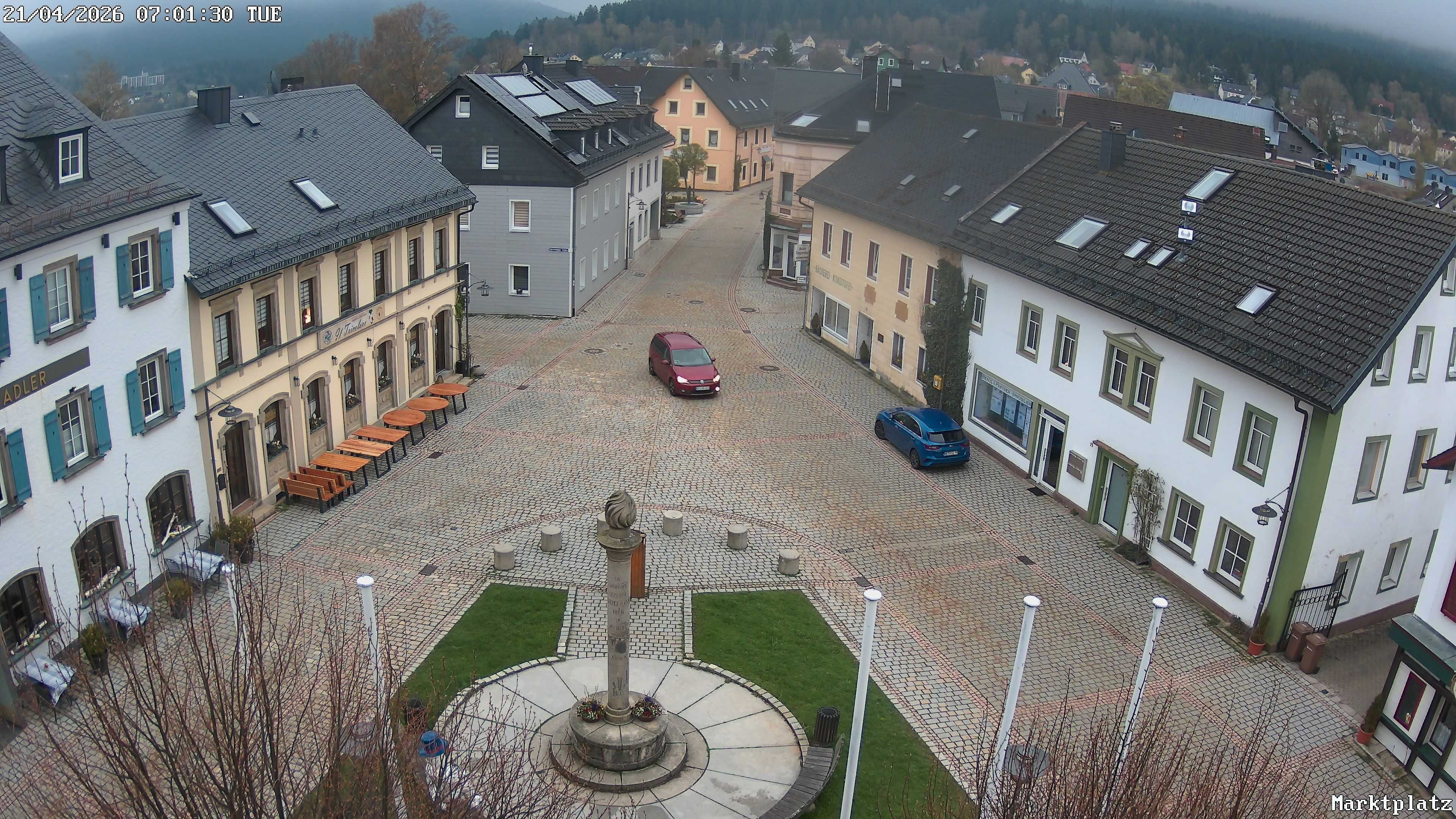 Archiv Foto Webcam Marktplatz von Bischofsgrün