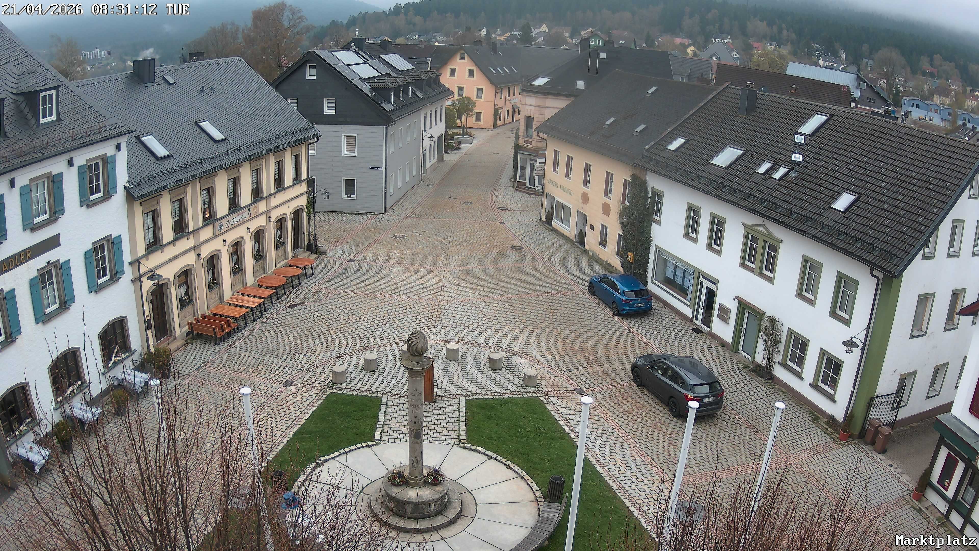 Archiv Foto Webcam Marktplatz von Bischofsgrün