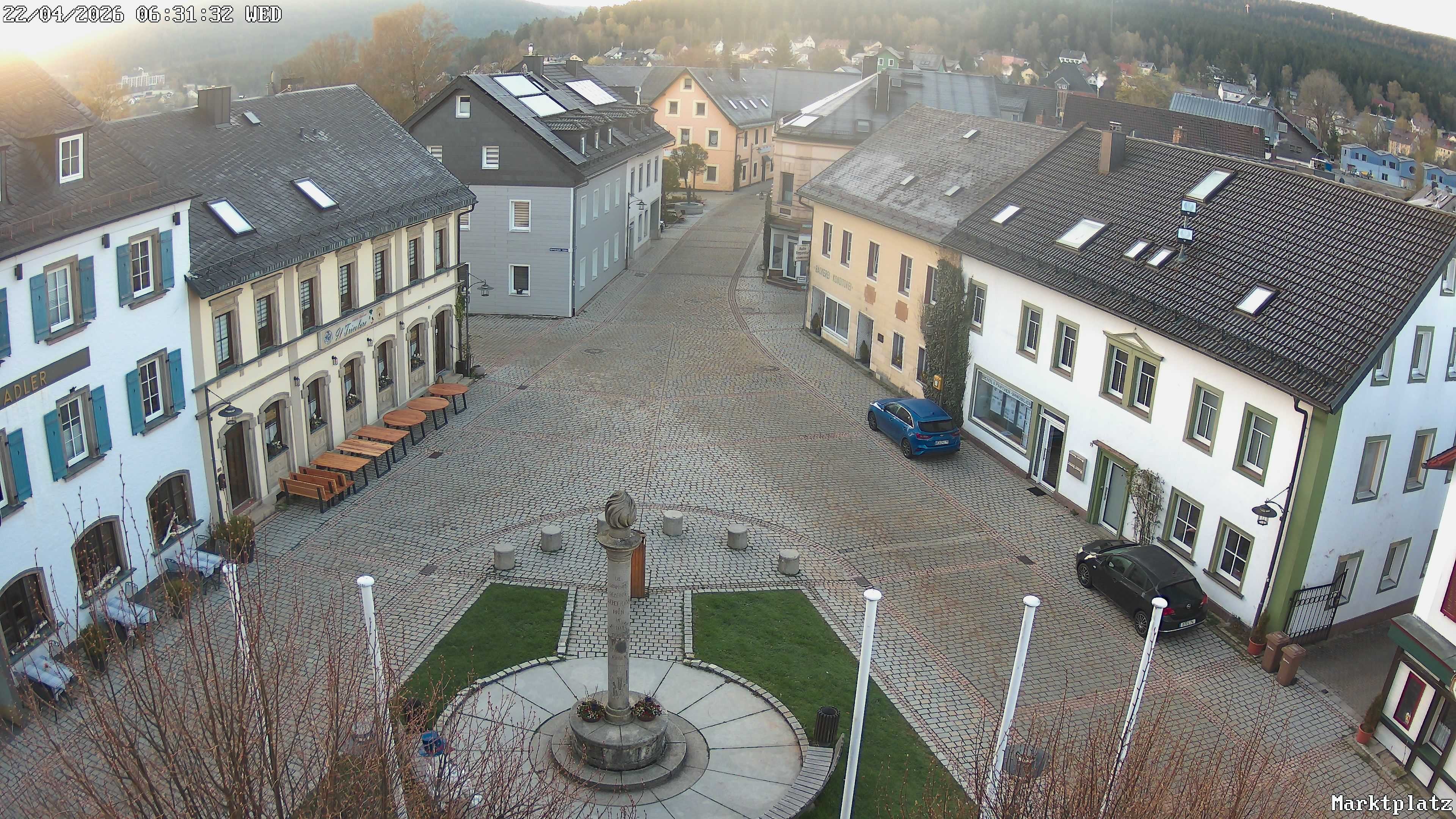 Archiv Foto Webcam Marktplatz von Bischofsgrün