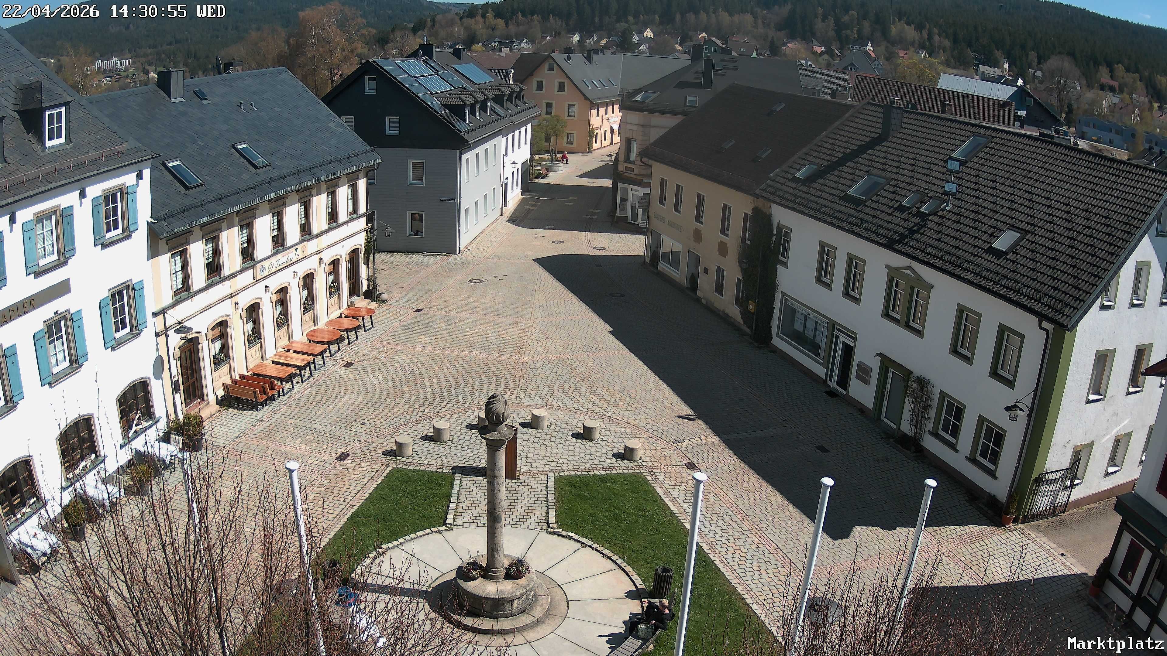 Archiv Foto Webcam Marktplatz von Bischofsgrün