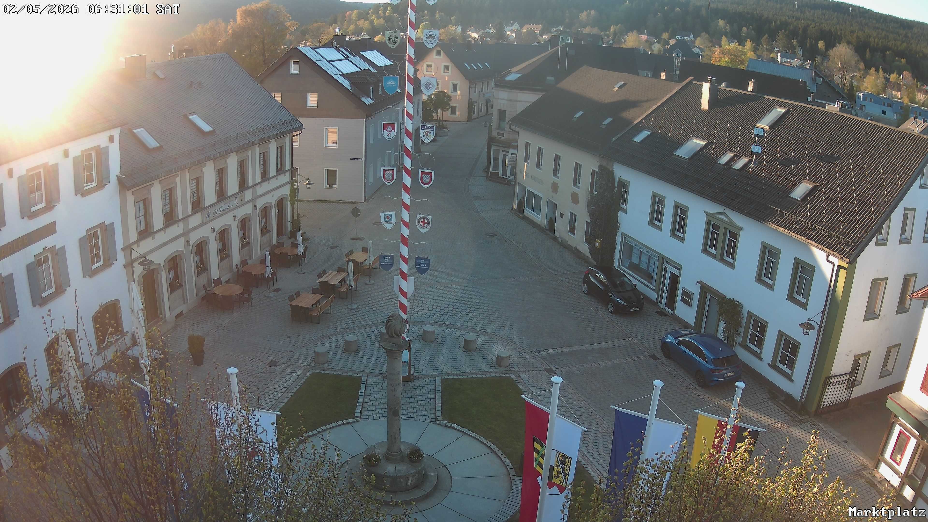 Archiv Foto Webcam Marktplatz von Bischofsgrün