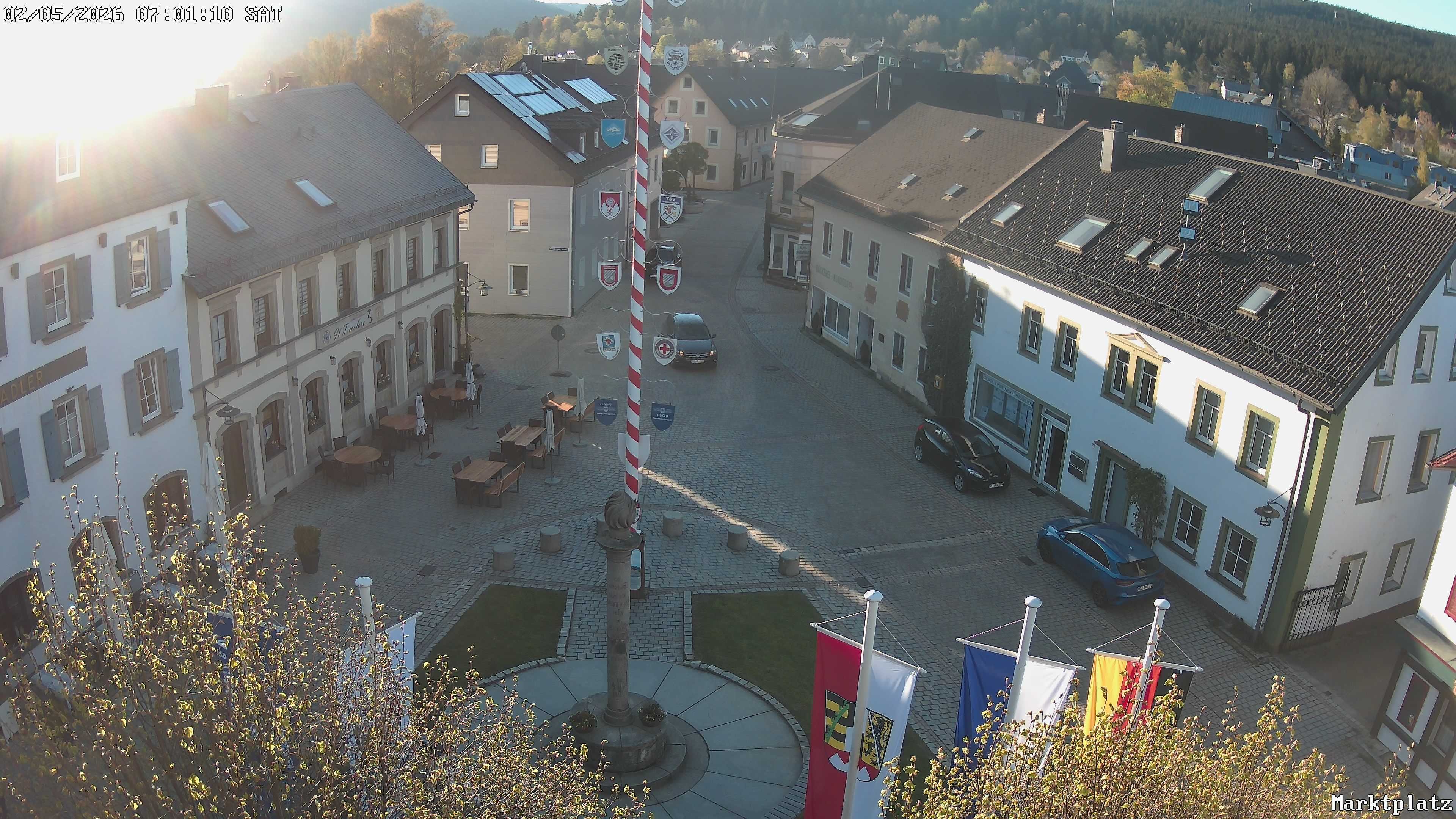 Archiv Foto Webcam Marktplatz von Bischofsgrün