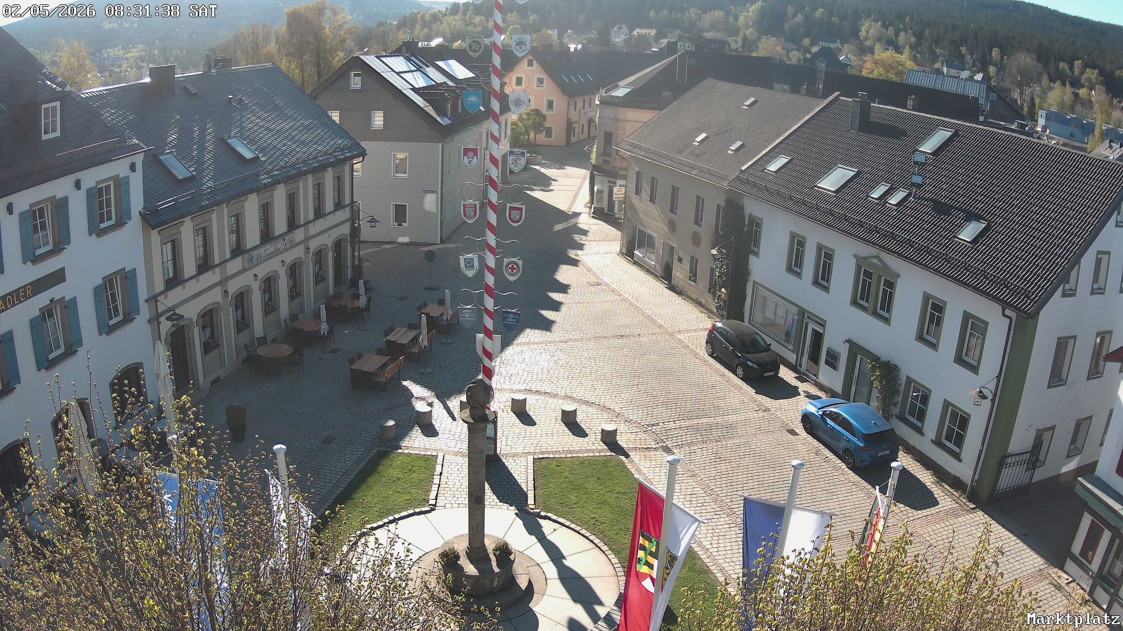 Archiv Foto Webcam Marktplatz von Bischofsgrün