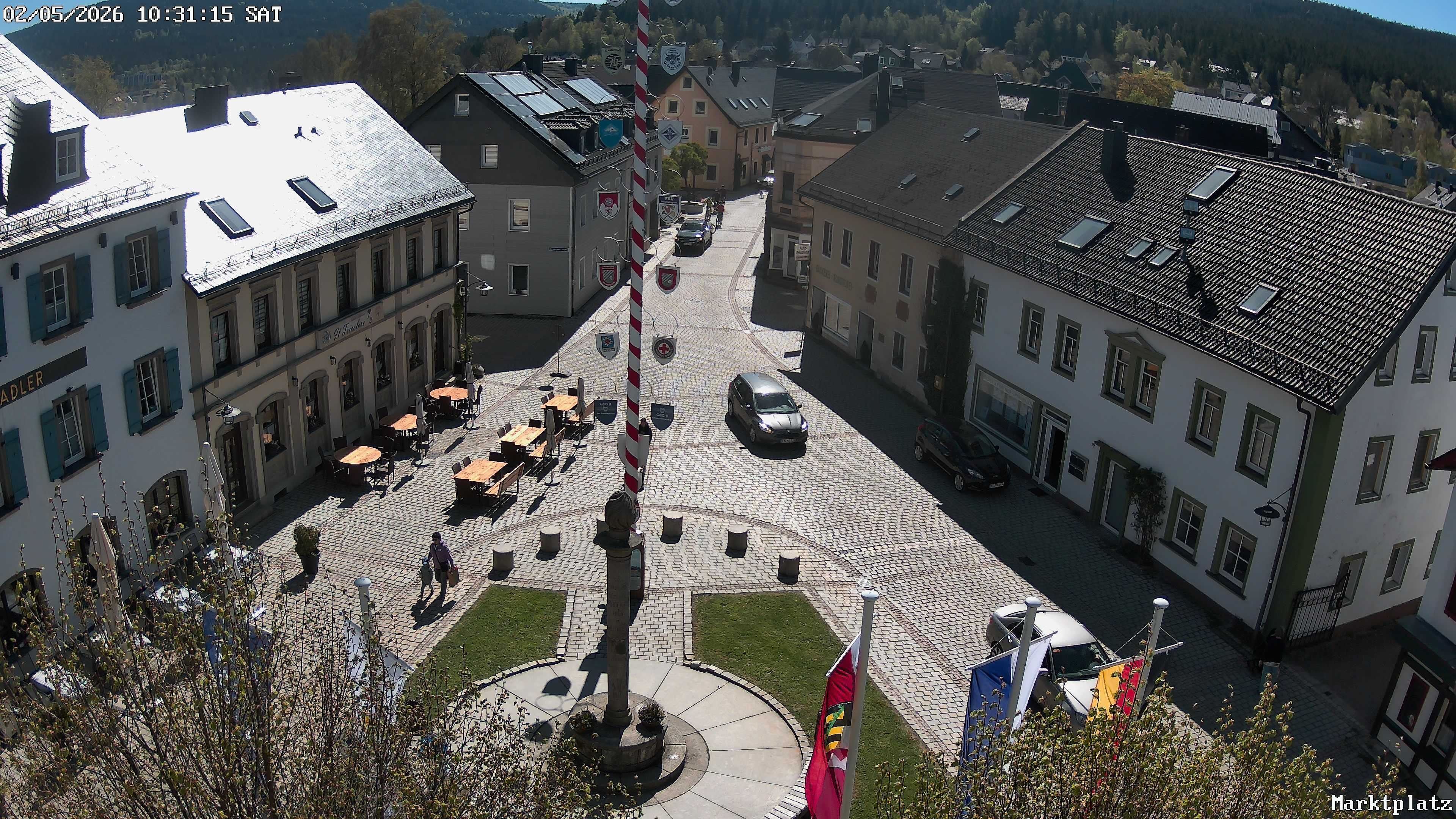 Archiv Foto Webcam Marktplatz von Bischofsgrün