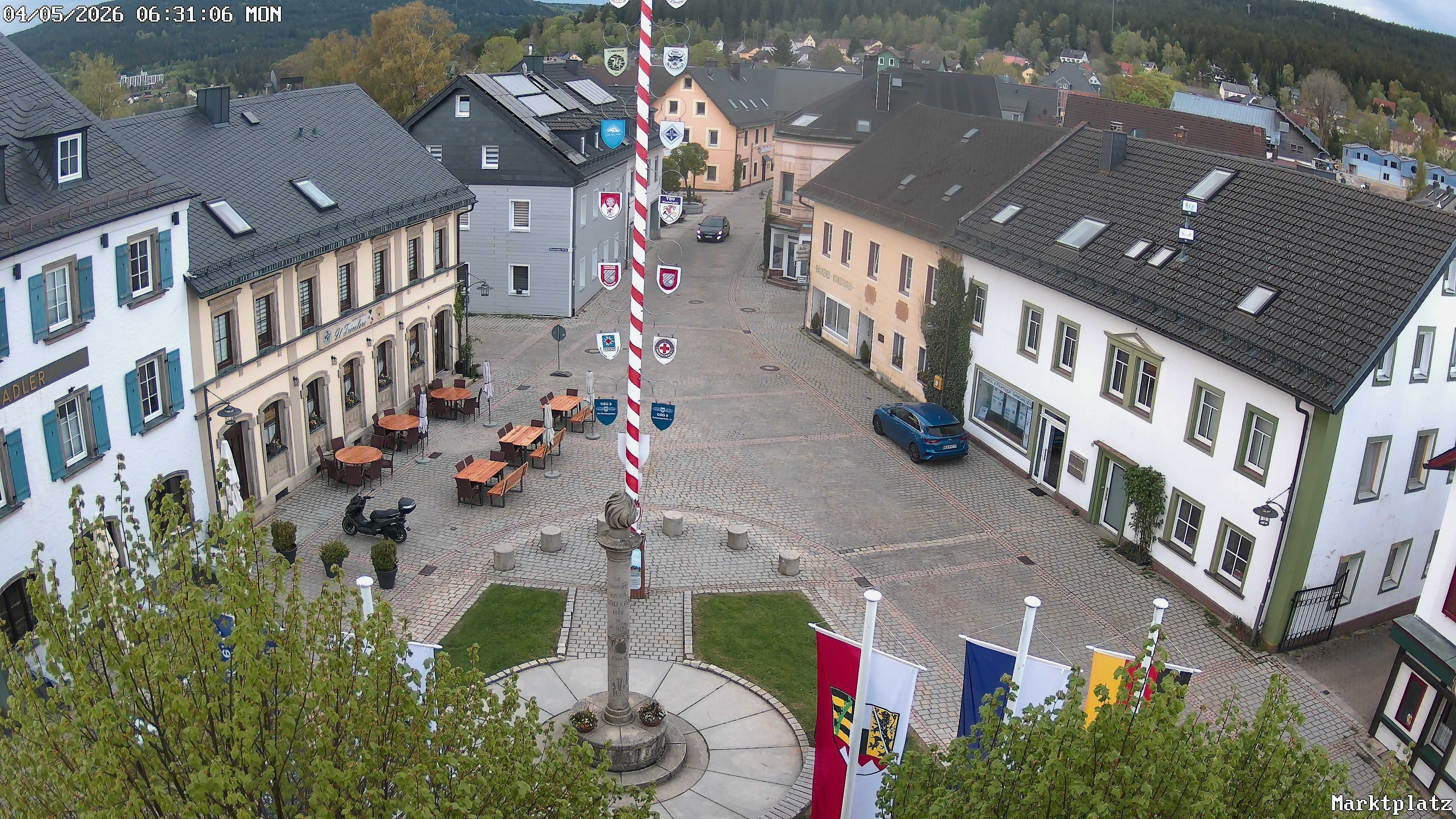 Archiv Foto Webcam Marktplatz von Bischofsgrün