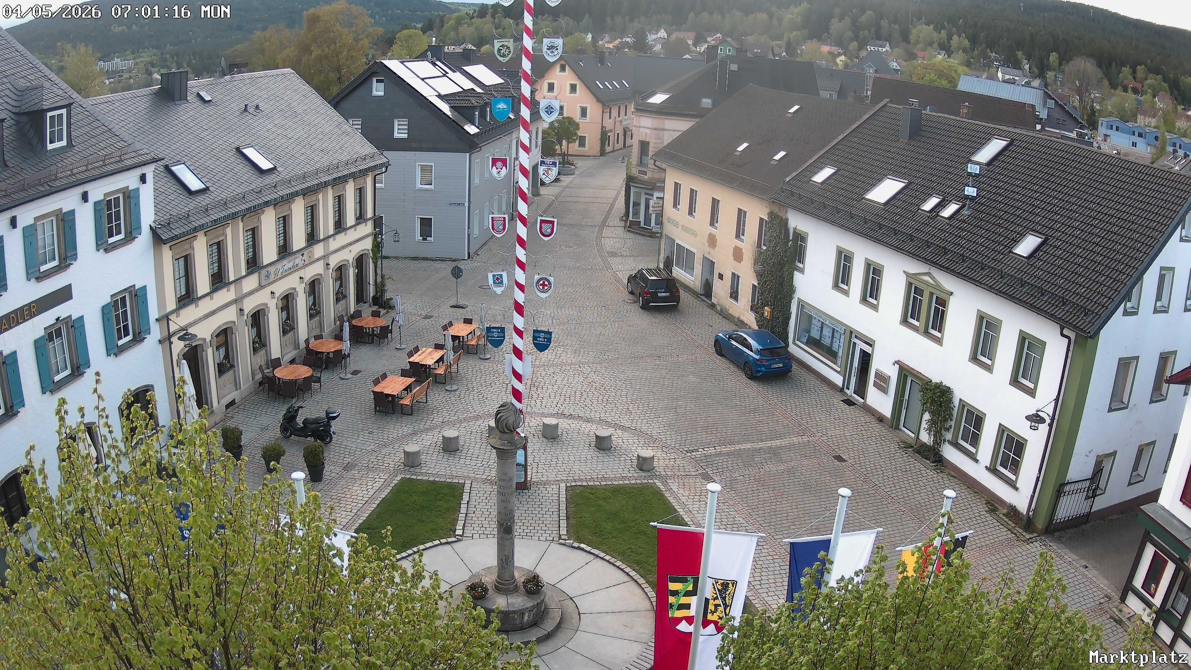 Archiv Foto Webcam Marktplatz von Bischofsgrün