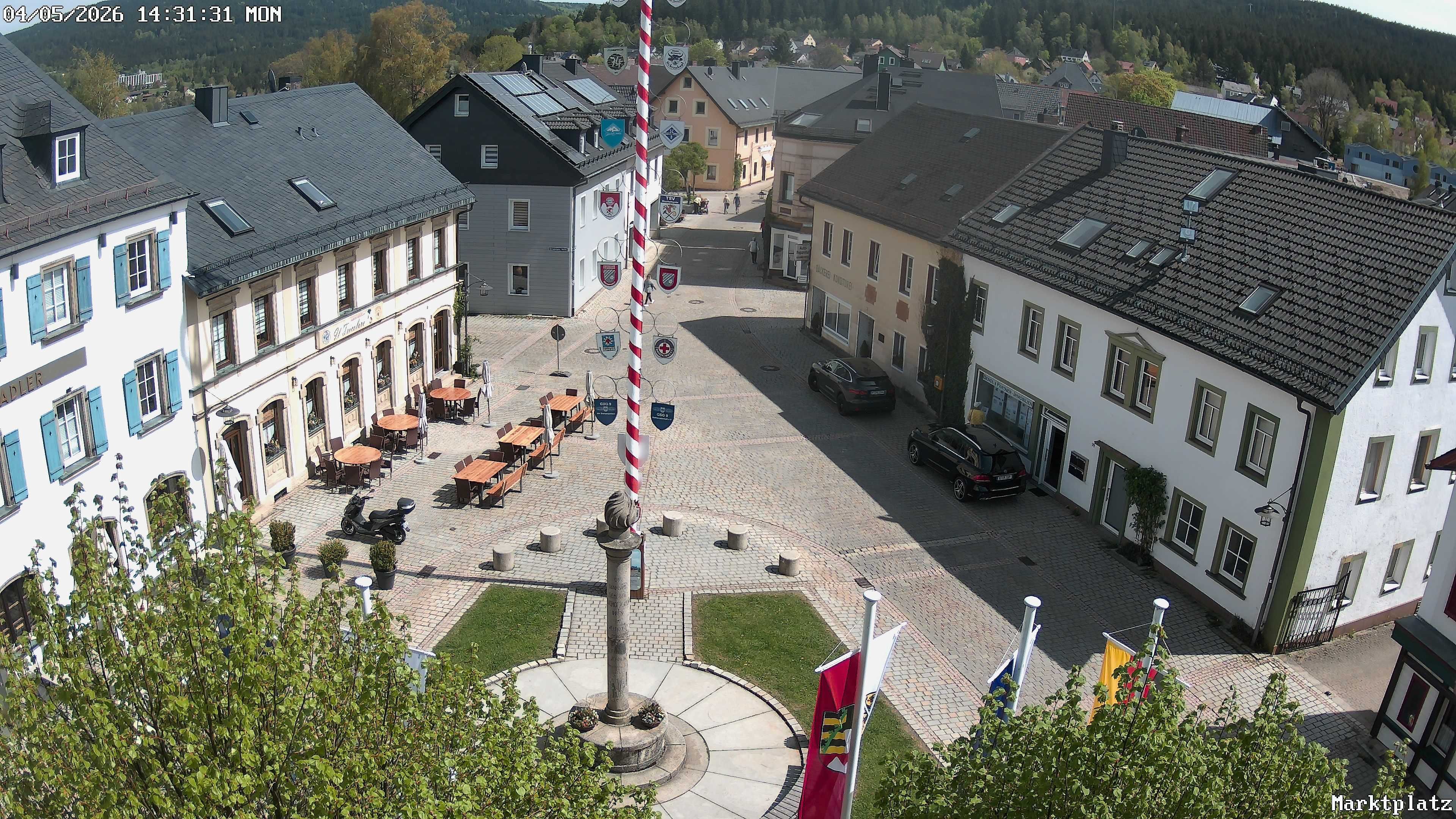 Archiv Foto Webcam Marktplatz von Bischofsgrün