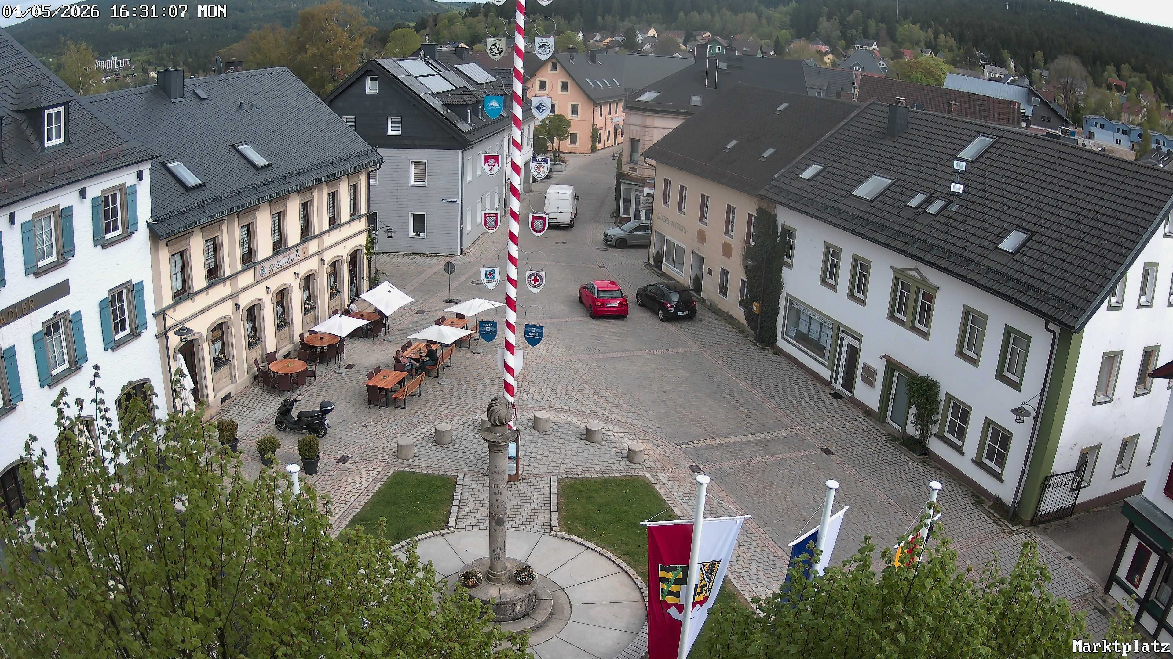 Archiv Foto Webcam Marktplatz von Bischofsgrün