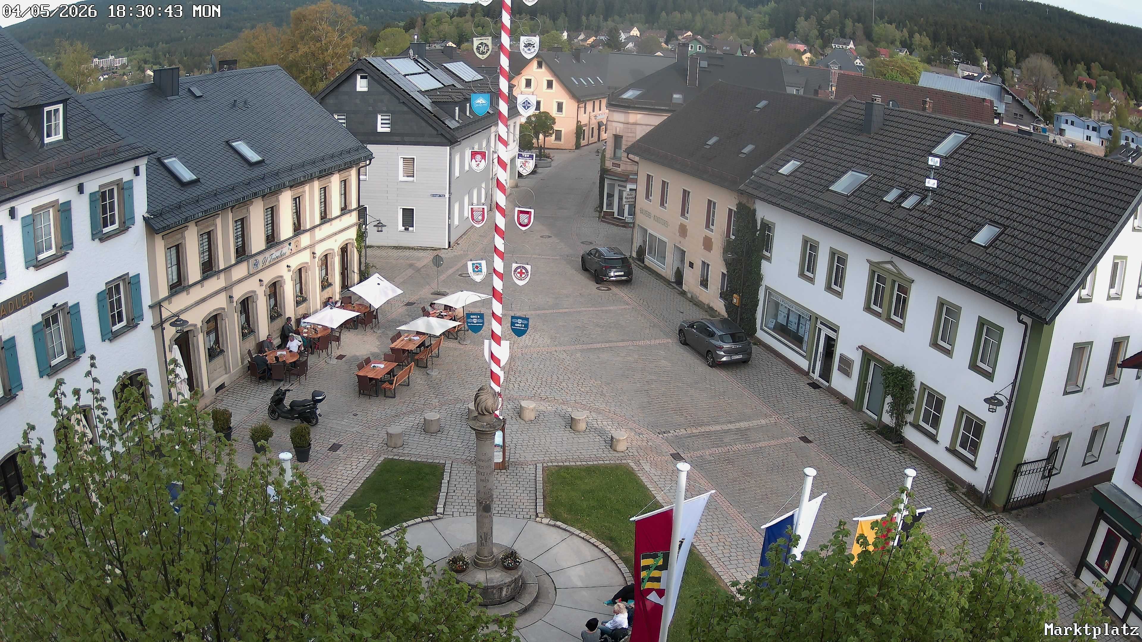 Archiv Foto Webcam Marktplatz von Bischofsgrün