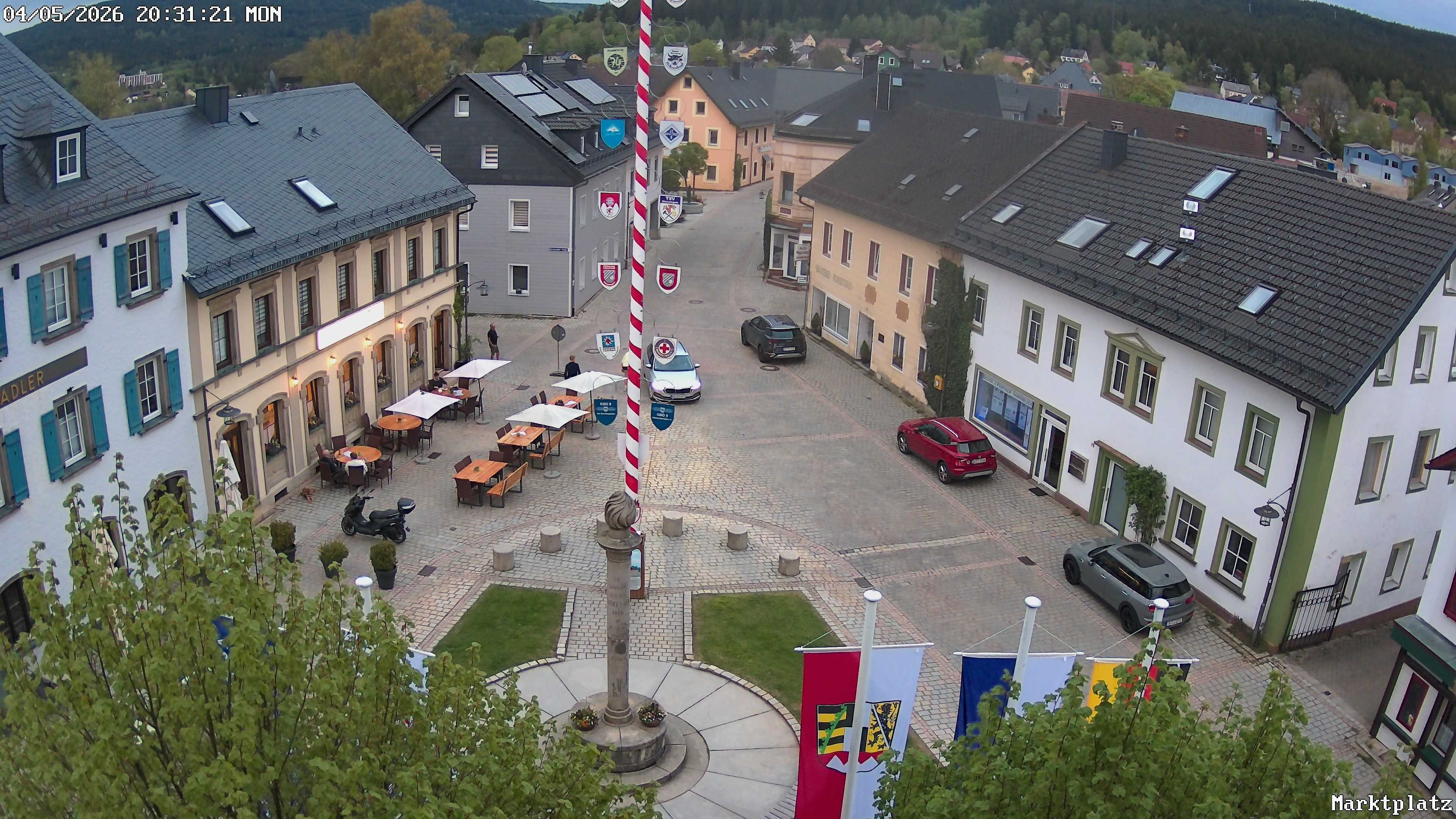 Archiv Foto Webcam Marktplatz von Bischofsgrün