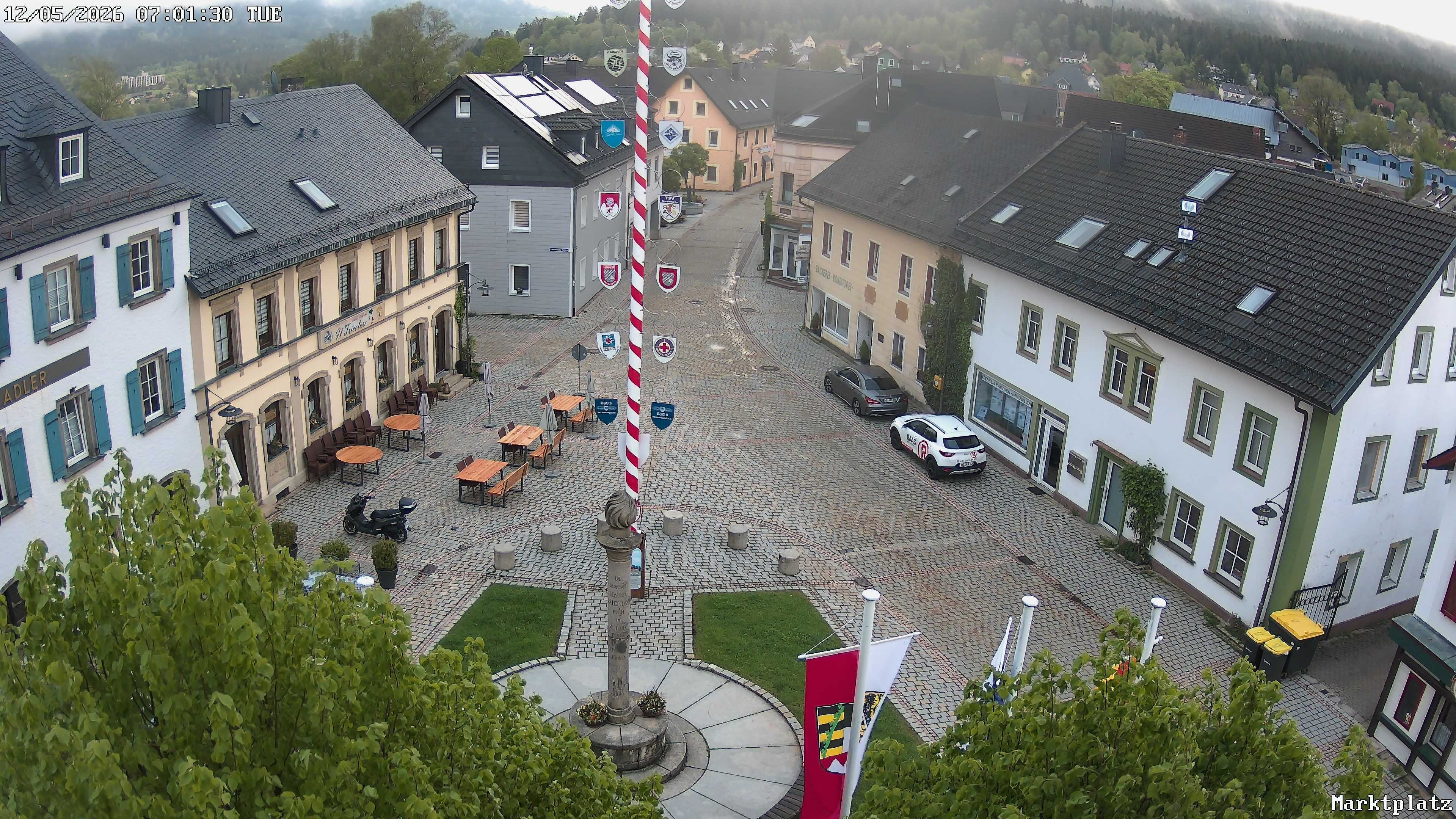 Archiv Foto Webcam Marktplatz von Bischofsgrün