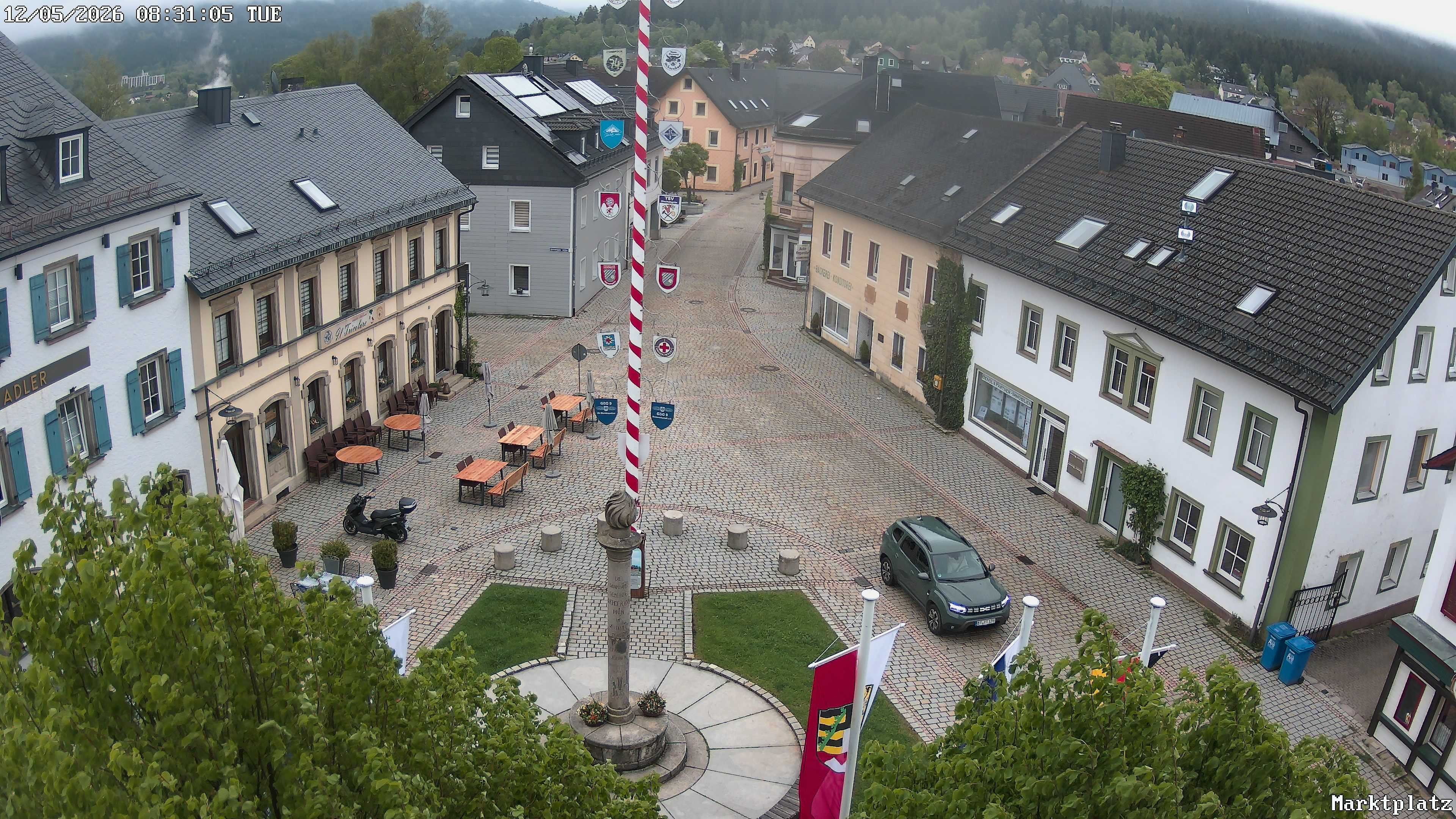 Archiv Foto Webcam Marktplatz von Bischofsgrün