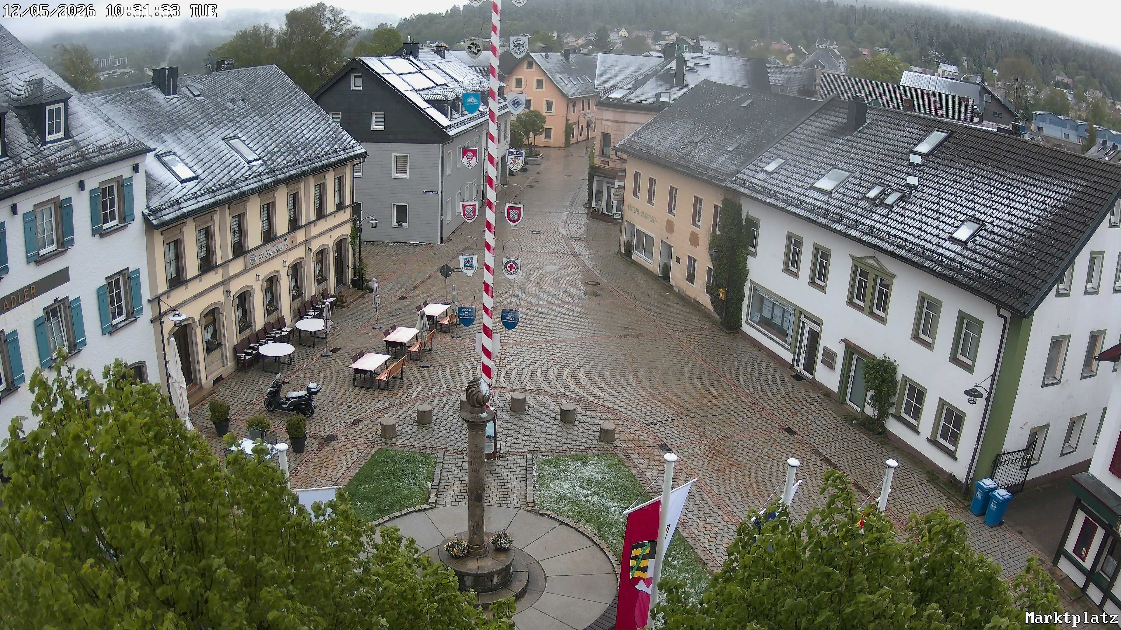 Archiv Foto Webcam Marktplatz von Bischofsgrün
