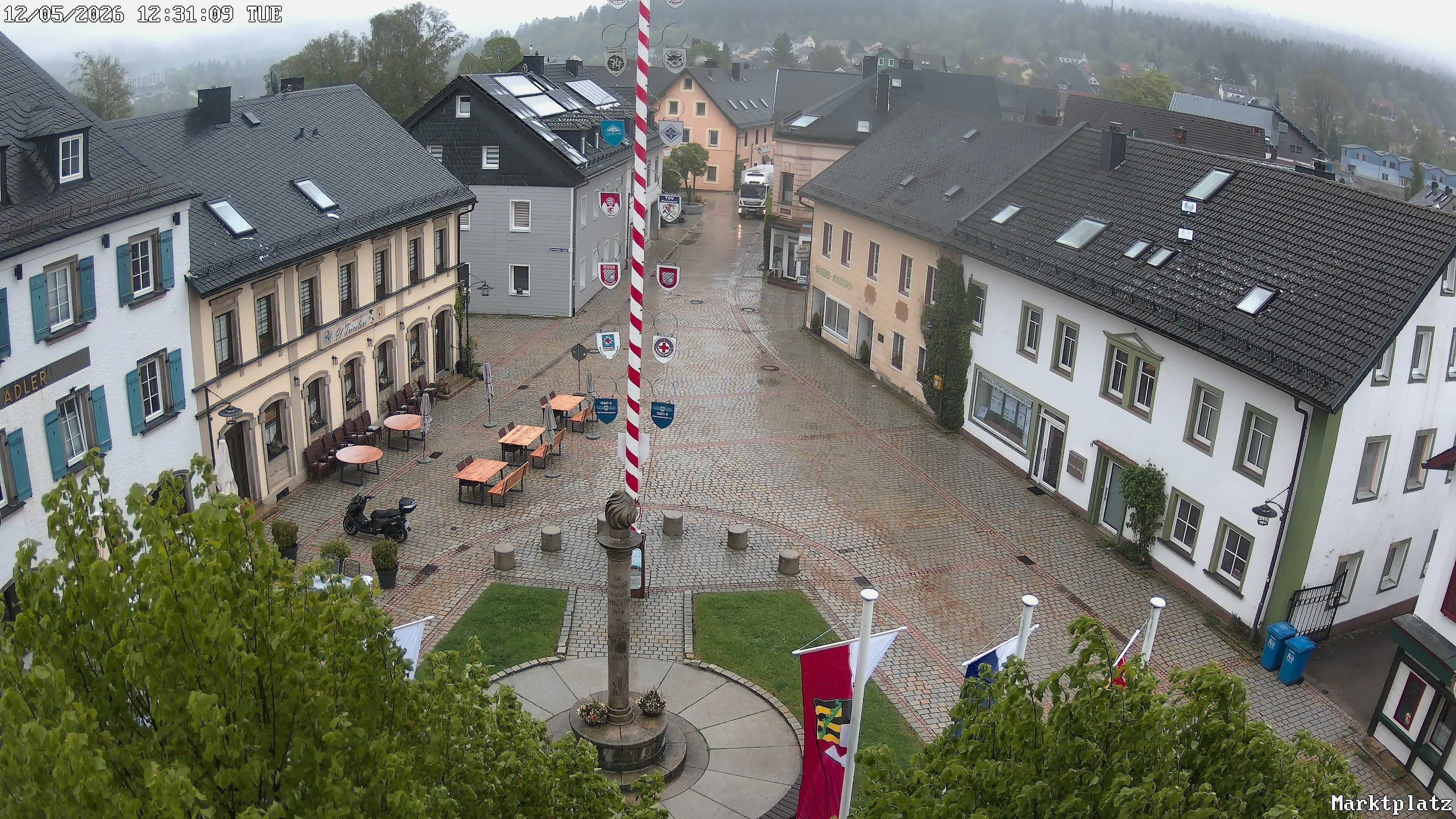 Archiv Foto Webcam Marktplatz von Bischofsgrün