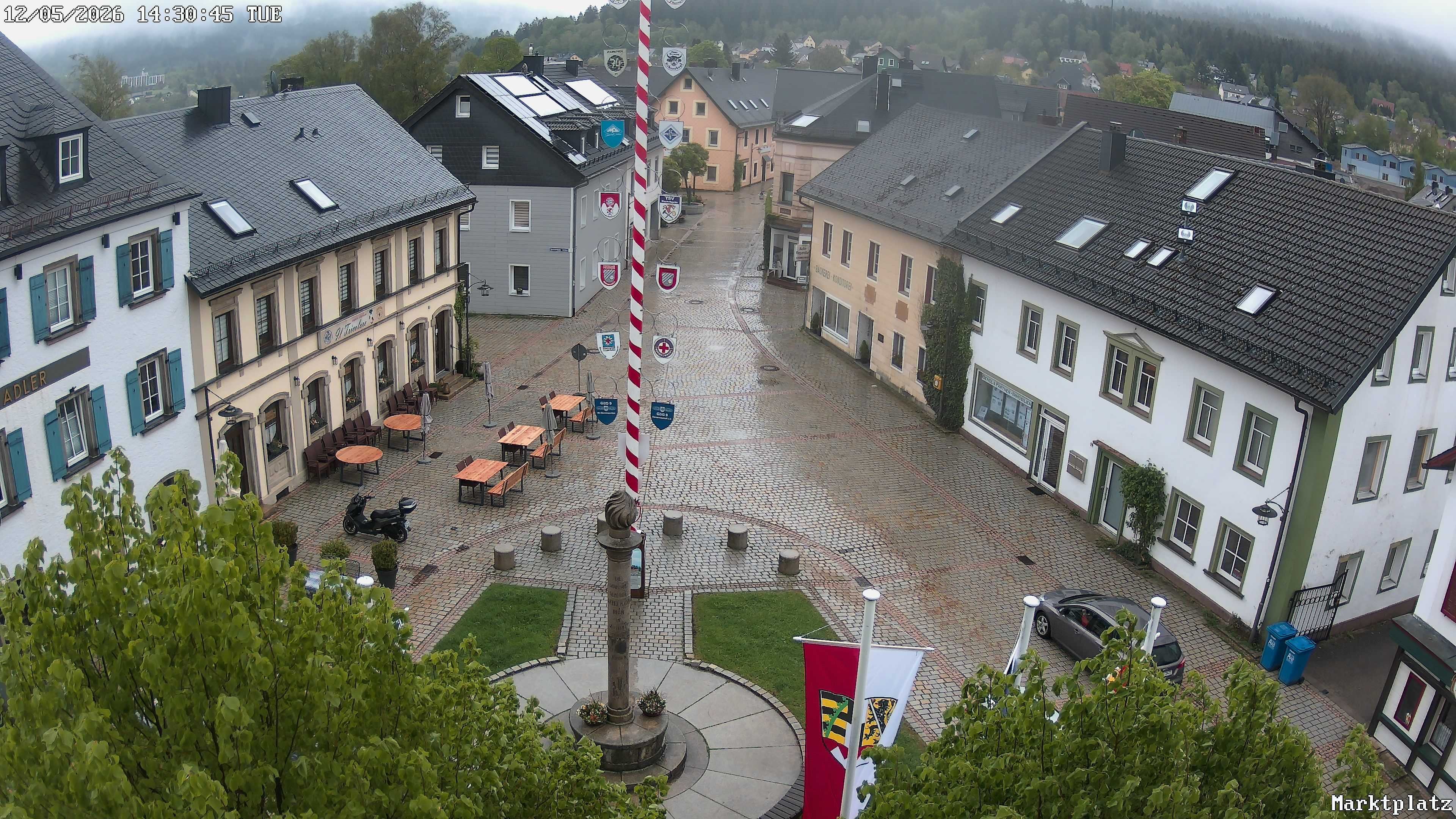 Archiv Foto Webcam Marktplatz von Bischofsgrün
