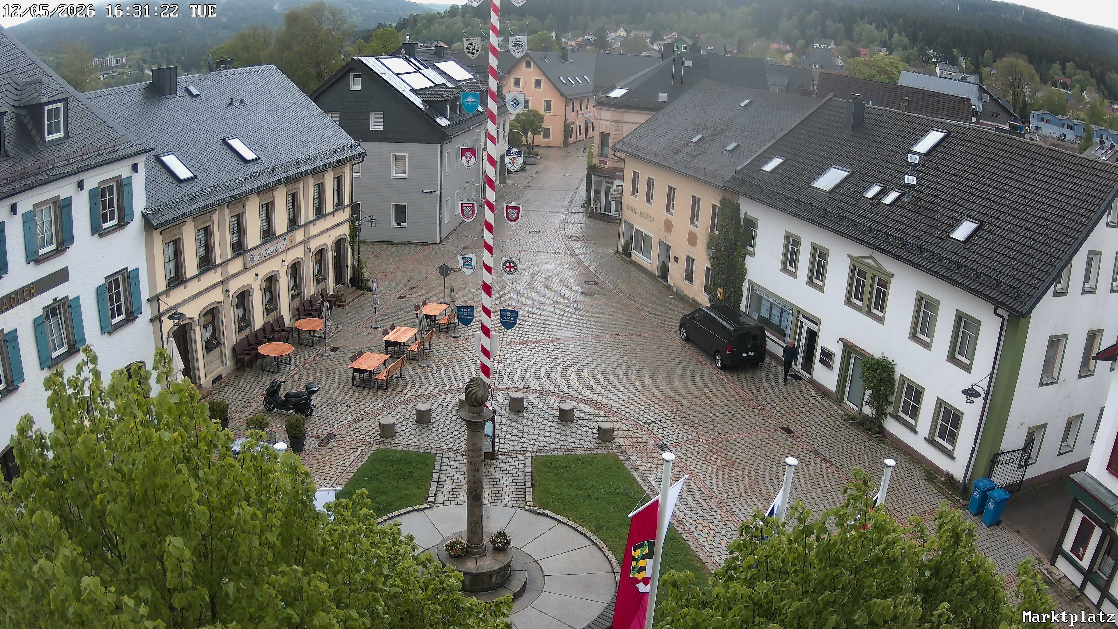 Archiv Foto Webcam Marktplatz von Bischofsgrün