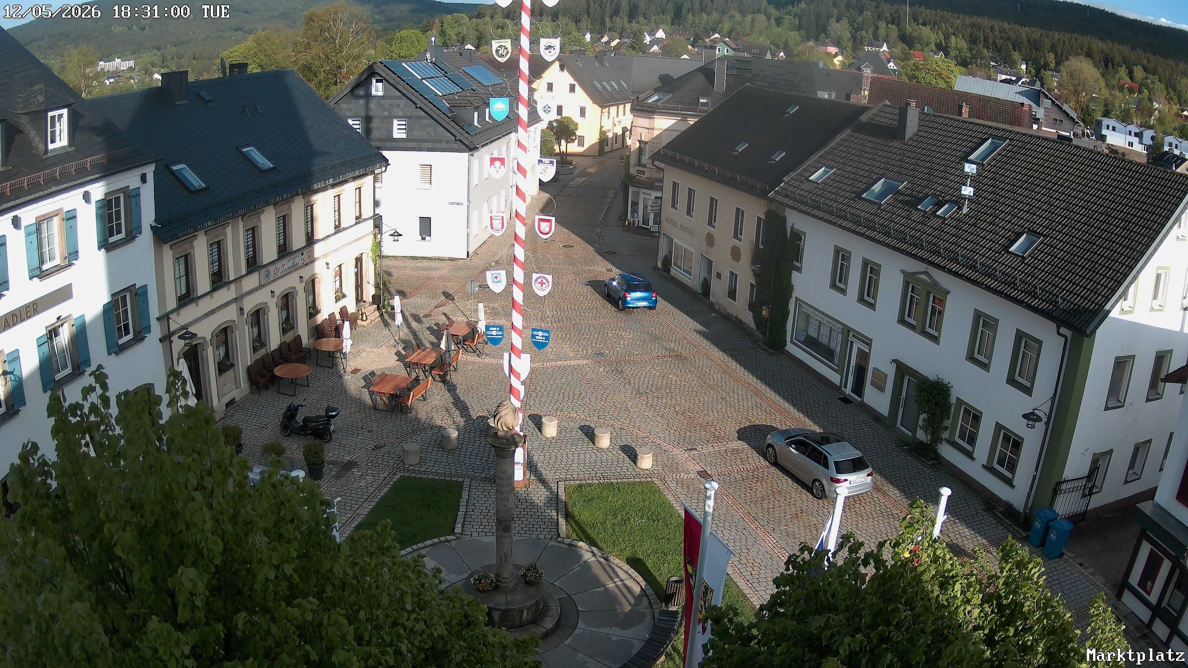Archiv Foto Webcam Marktplatz von Bischofsgrün