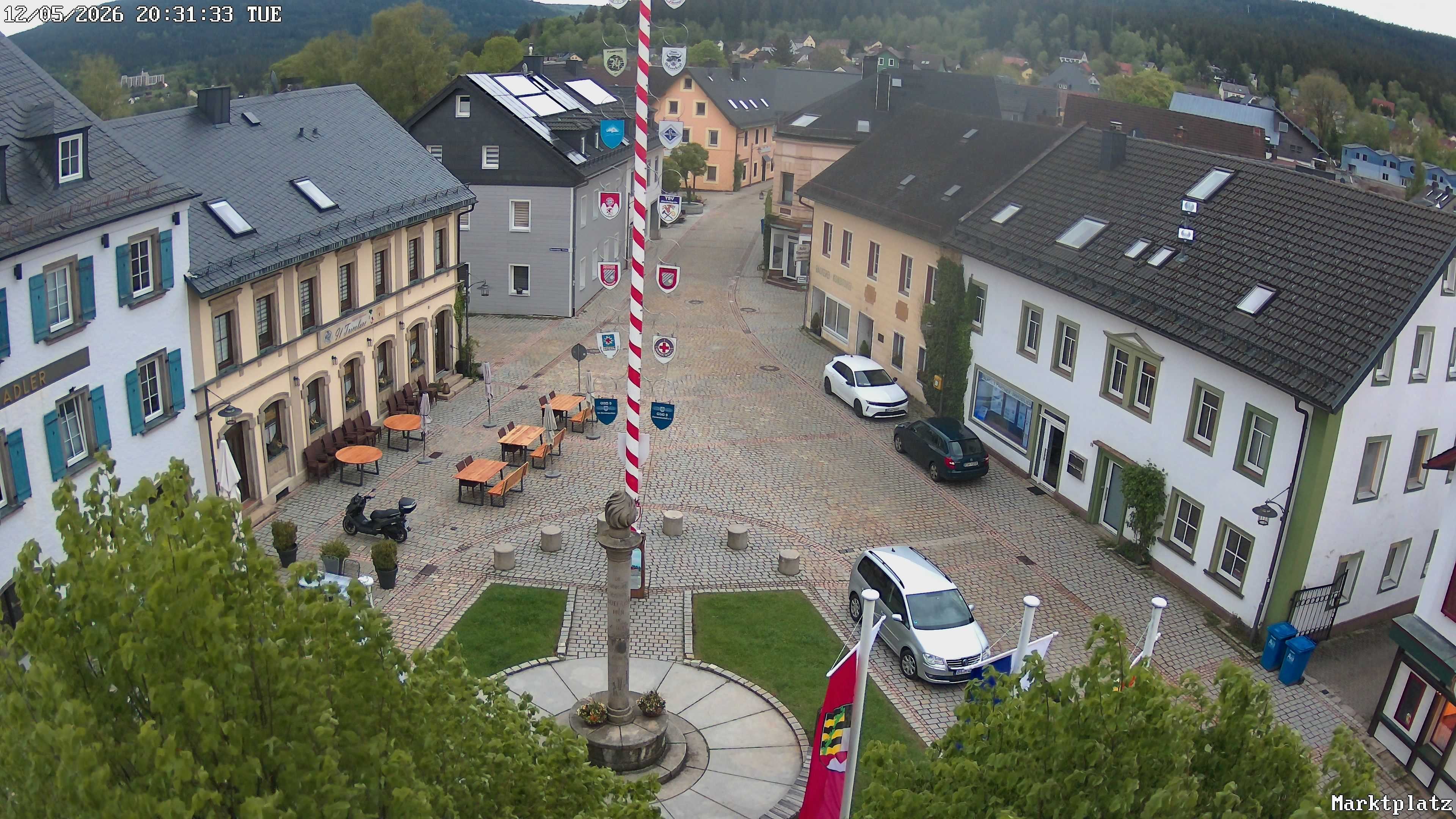 Archiv Foto Webcam Marktplatz von Bischofsgrün