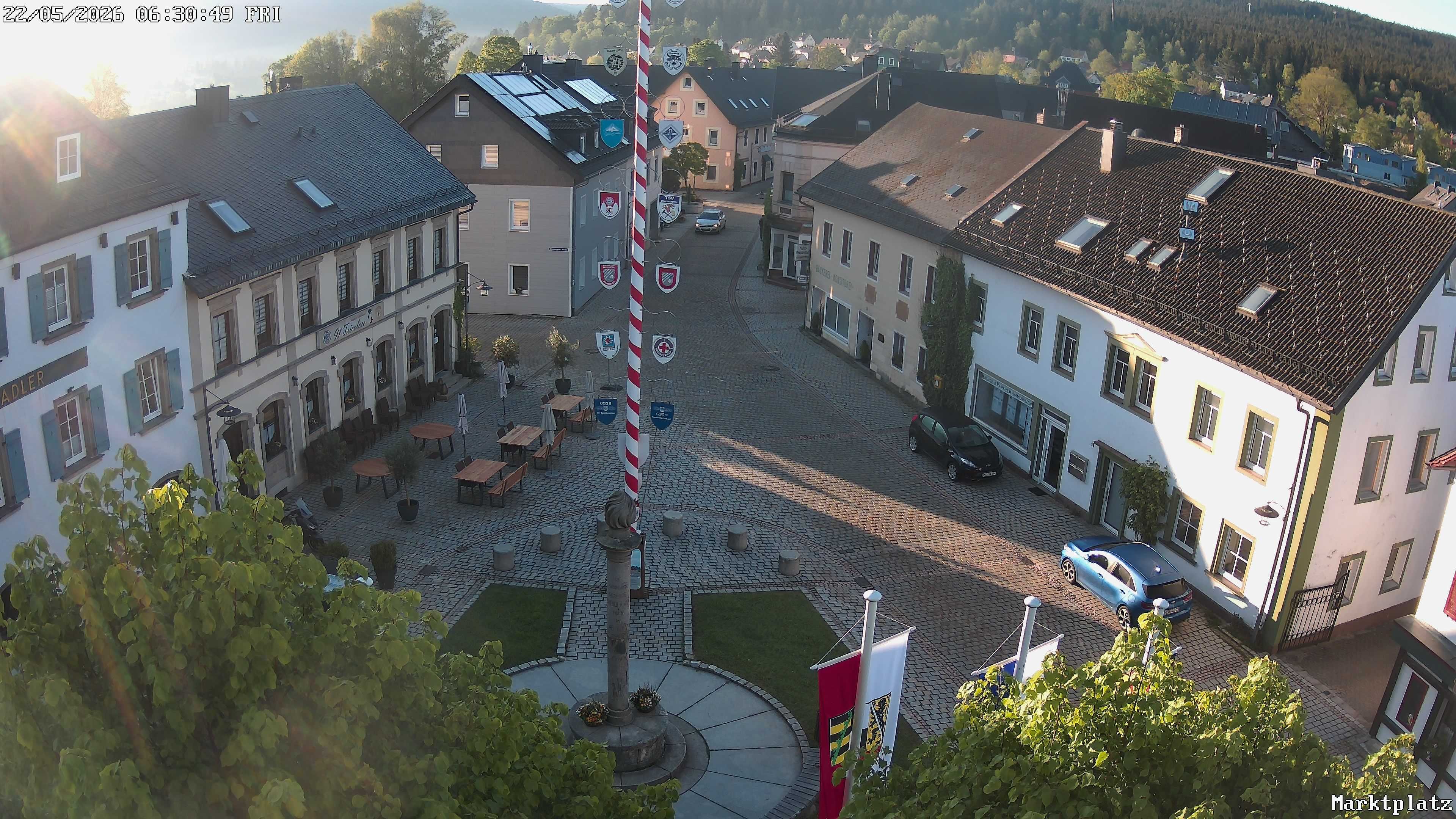 Archiv Foto Webcam Marktplatz von Bischofsgrün